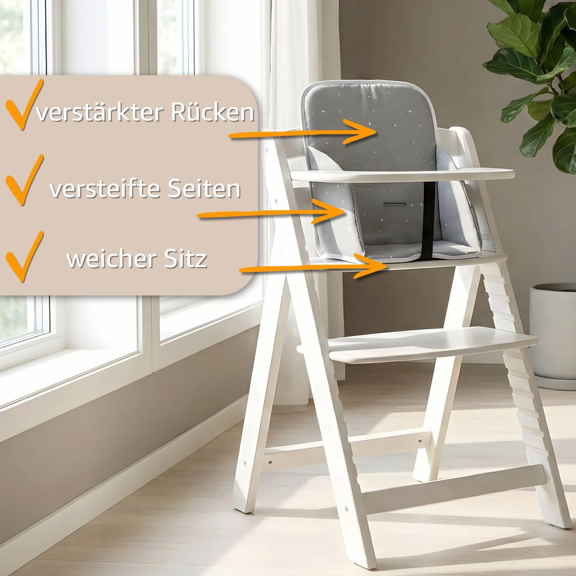 Copri seggiolone pappa universale impermeabile per Hauck Stokke bambino cuscino imbottitura