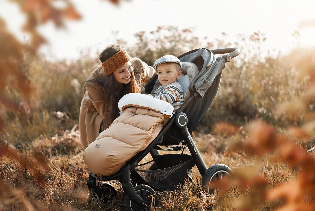 Petite&Mars COMFY - Sacco nanna 4 in 1 per passeggino, per passeggino, per passeggino, sacco nanna invernale, impermeabile, antivento, verde