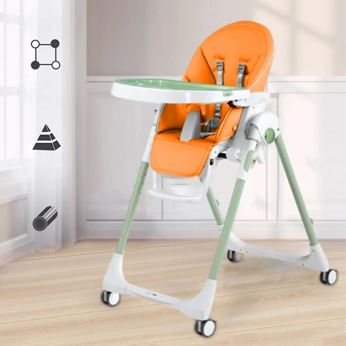 Peg-Perego - Coprisedia per seggiolone Siesta Zero3, Baoneo, Kosmic Jané, in pelle PU, morbida, confortevole, leggera e traspirante, cuscino di ricambio per sedia da pranzo
