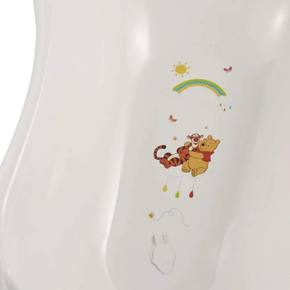 keeeper Winnie Ergonomische Babywanne mit Stöpsel, Ab 0 bis ca. 12 Monate, 84 cm, Maria, Weiß