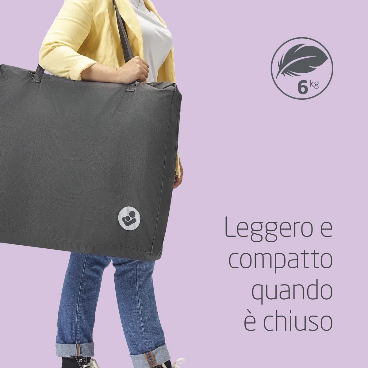 Maxi-Cosi Iris 2 in 1 Culla da Campeggio Neonato, 0-3 anni, fino a 15 kg, Lettino da Viaggio Compatto, 2 Posizioni di Riposo, Leggero, Materassino in Schiuma, Borsa da Viaggio, Beyond Graphite