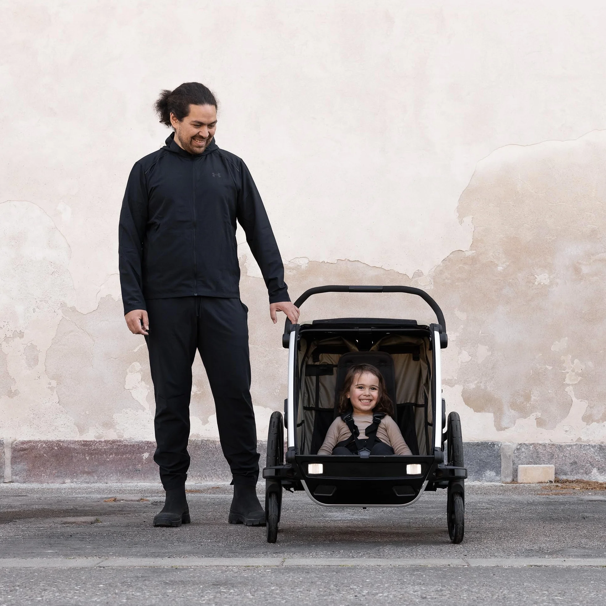 Thule Chariot Cross 2 Rimorchio Multisportivo Da Bici Faded khaki, Double