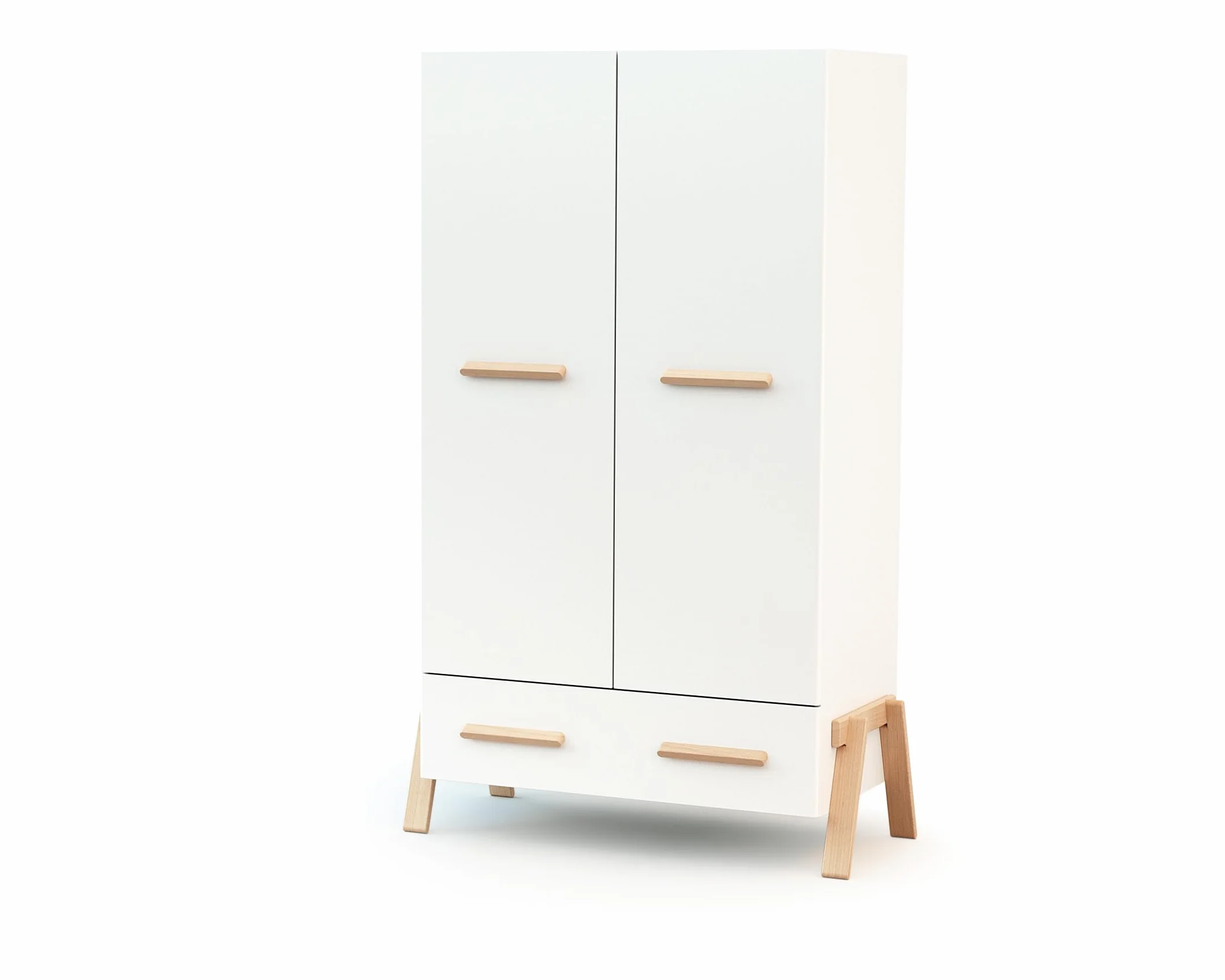 Cameretta completa evolutiva bambini CANAILLE Bianco Faggio natural 70 x 140