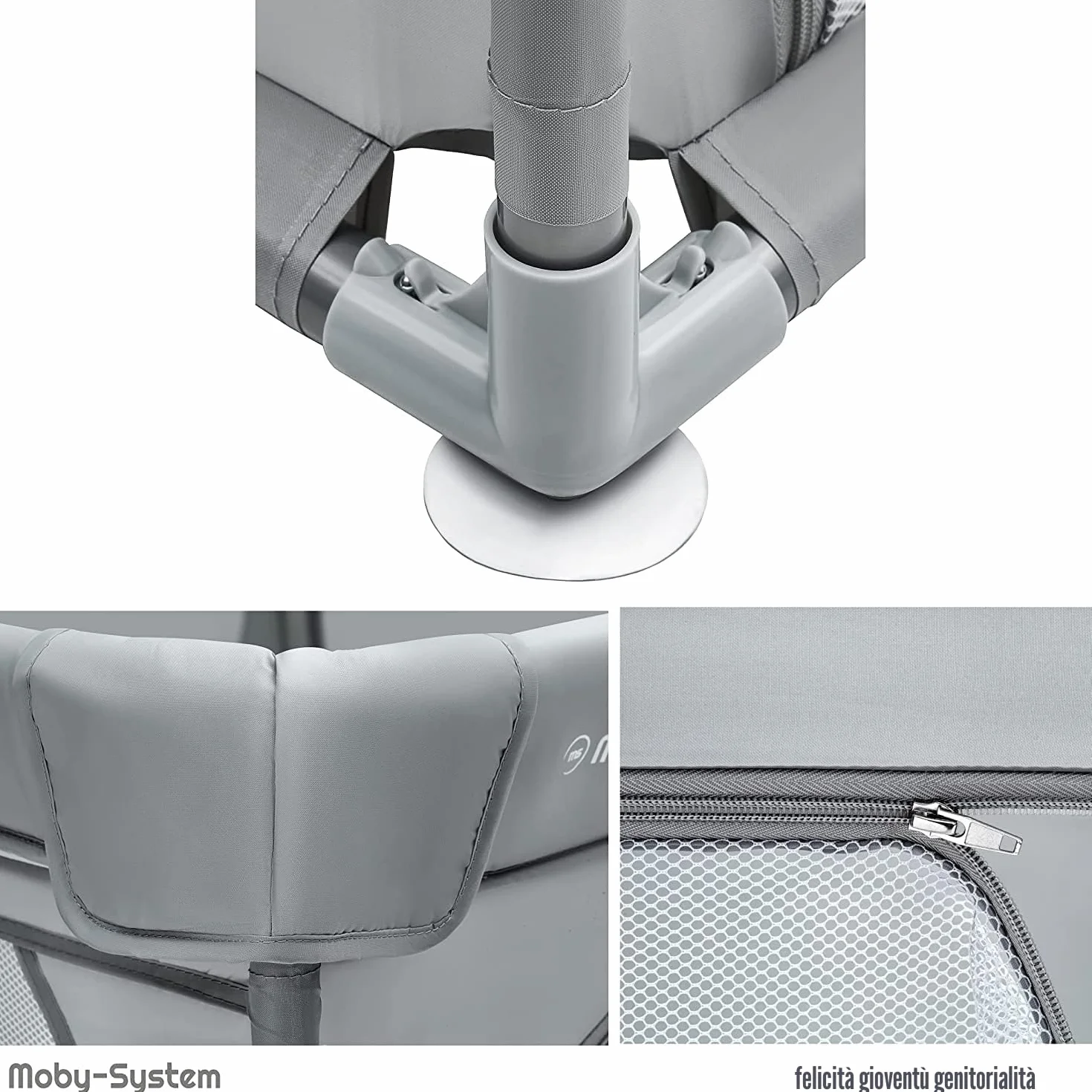 Moby-System Box Bambini 140x200 cm Recinto per Bambini Box Neonato Superficie Antiscivolo Finitura Sicura