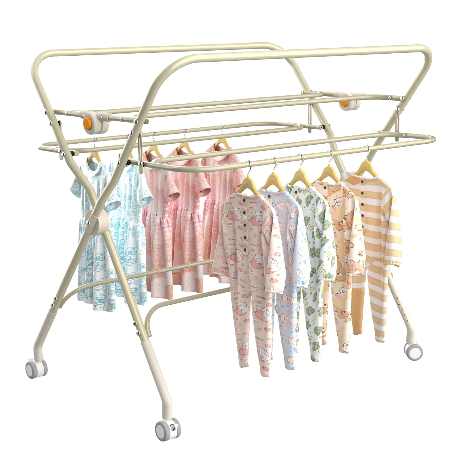 OHMG Fasciatoio pieghevole per Neonati, Tavolo Cambio Pannolini Multifunzionale Portatile, 0-36 Mesi, Organizer per Pannolini, Ruote a 360° Freno, Imbracatura e Protezione di Sicurezza, Lavabile