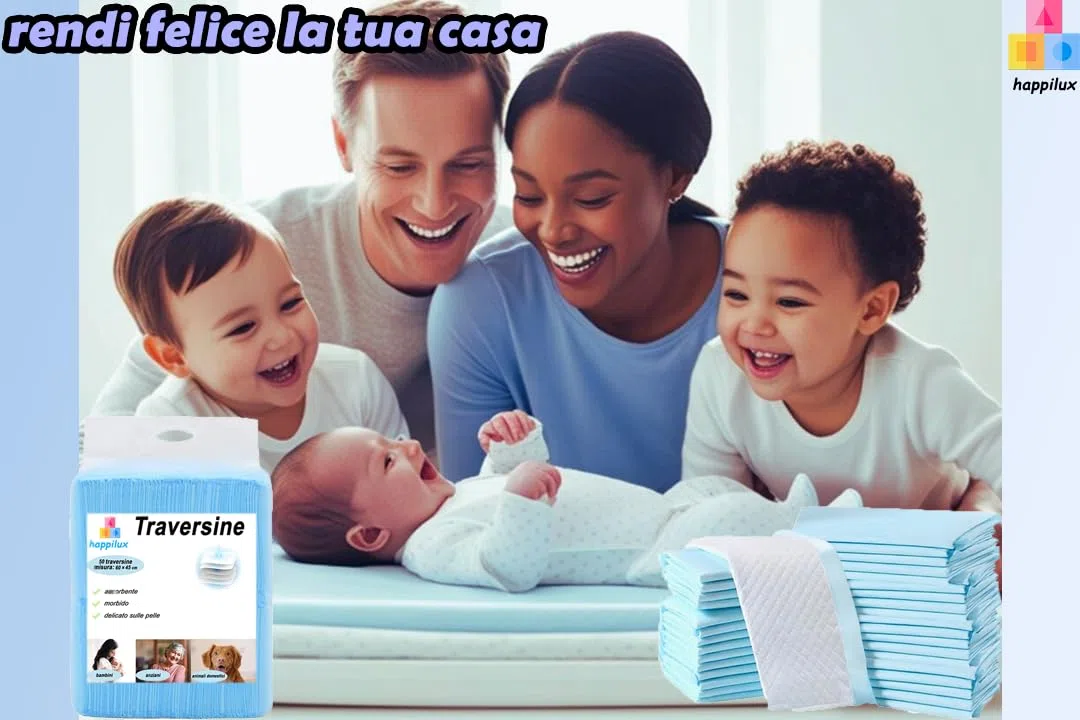 50x Traverse Multiuso 60x45 Cm ,Protezione Avanzata Con 6 Strati Antimicrobici. Ideali Per Fasciatoi E Letti, Assorbenti E Anti-Odore . Skin-Friendly ,Per Neonati, Anziani E Animali.