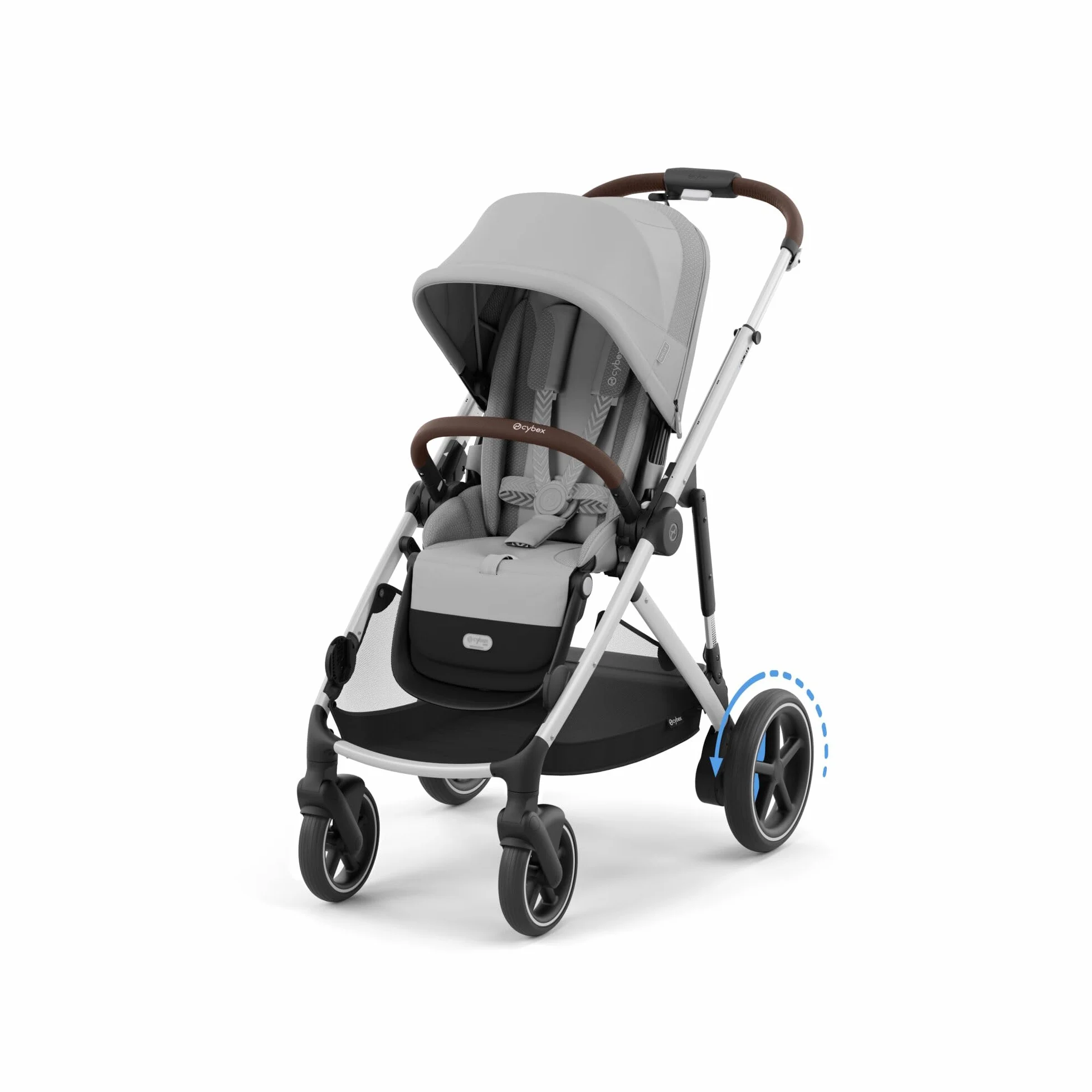 CYBEX Passeggino Gold e-GAZELLE S, dalla nascita a 4 anni, 22 kg, sistema all-in-1 con azionamento elettrico, grigio pietra