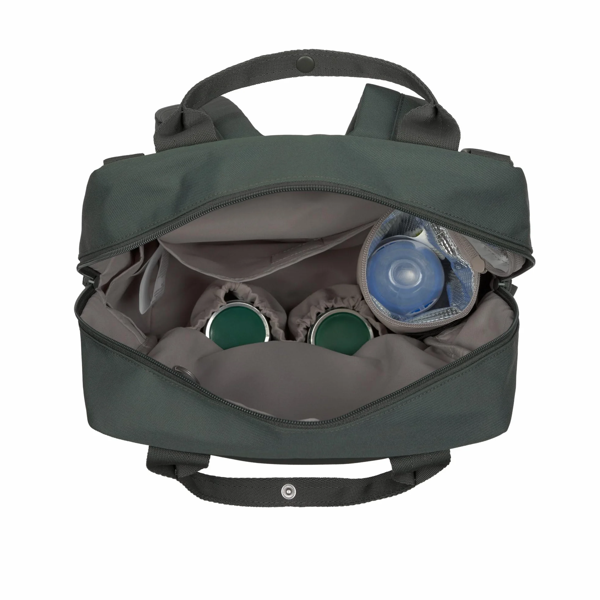 LÄSSIG Zaino fasciatoio Borsa fasciatoio Zaino con fasciatoio, attacco per carrozzina, portabiberon Prodotto in modo sostenibile/GRE Vividal Backpack