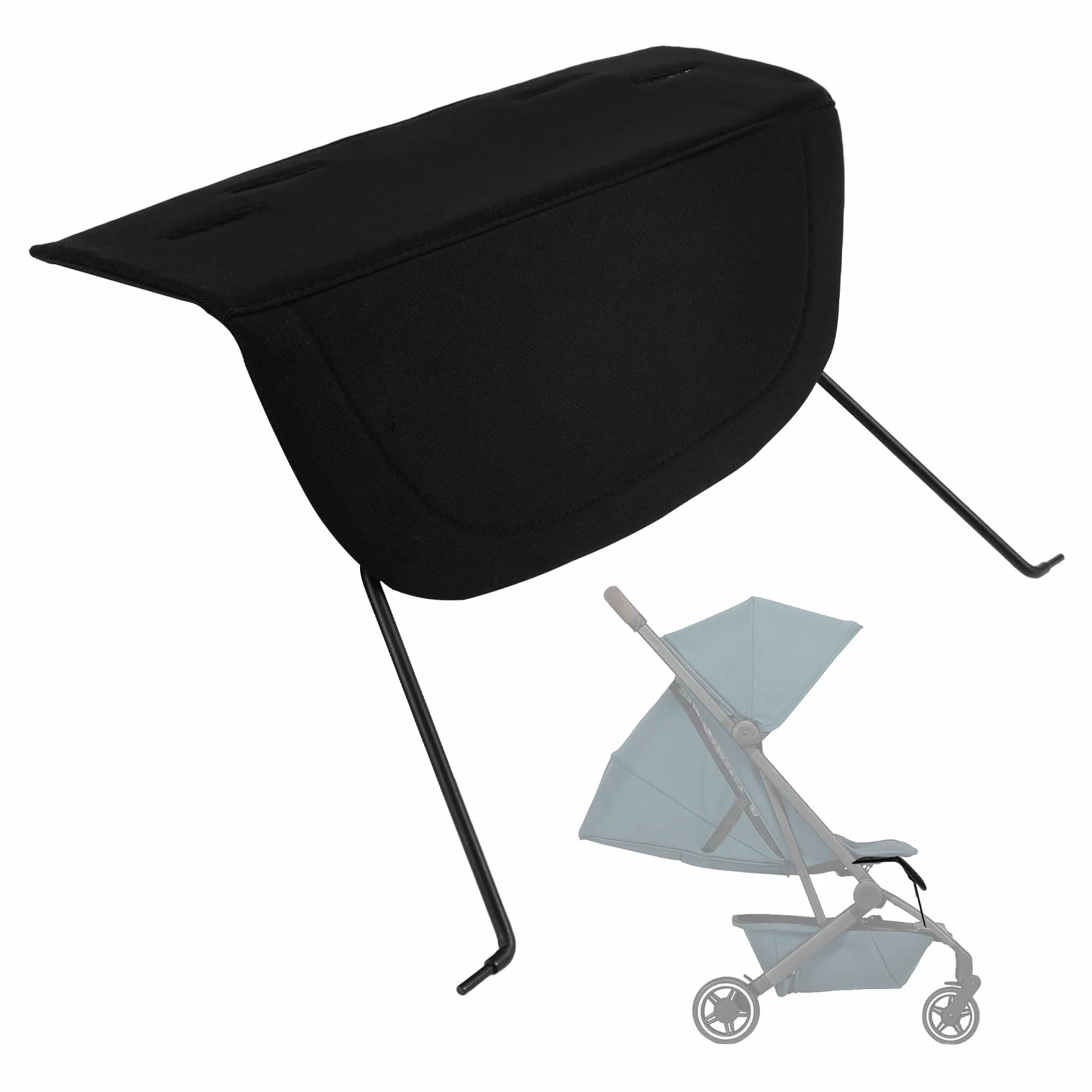 Passeggino Gamba,Poggiapiedi Esteso Pedale Sedile Esteso Traspirante Durevole Poggiapiedi Passeggino Accessori Per AER+/AER Bambino Bambini Pram (nero)