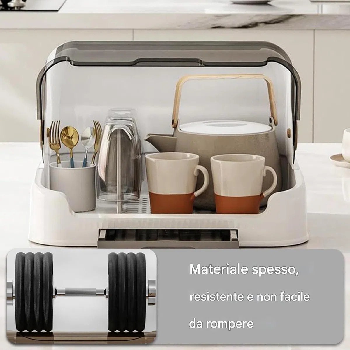 Porta Biberon - Organizzatore Biberon Grande con Coperchio | Risparmio Spazio per Cucina Camera da Letto Dispensa Fasciatoio Genitori