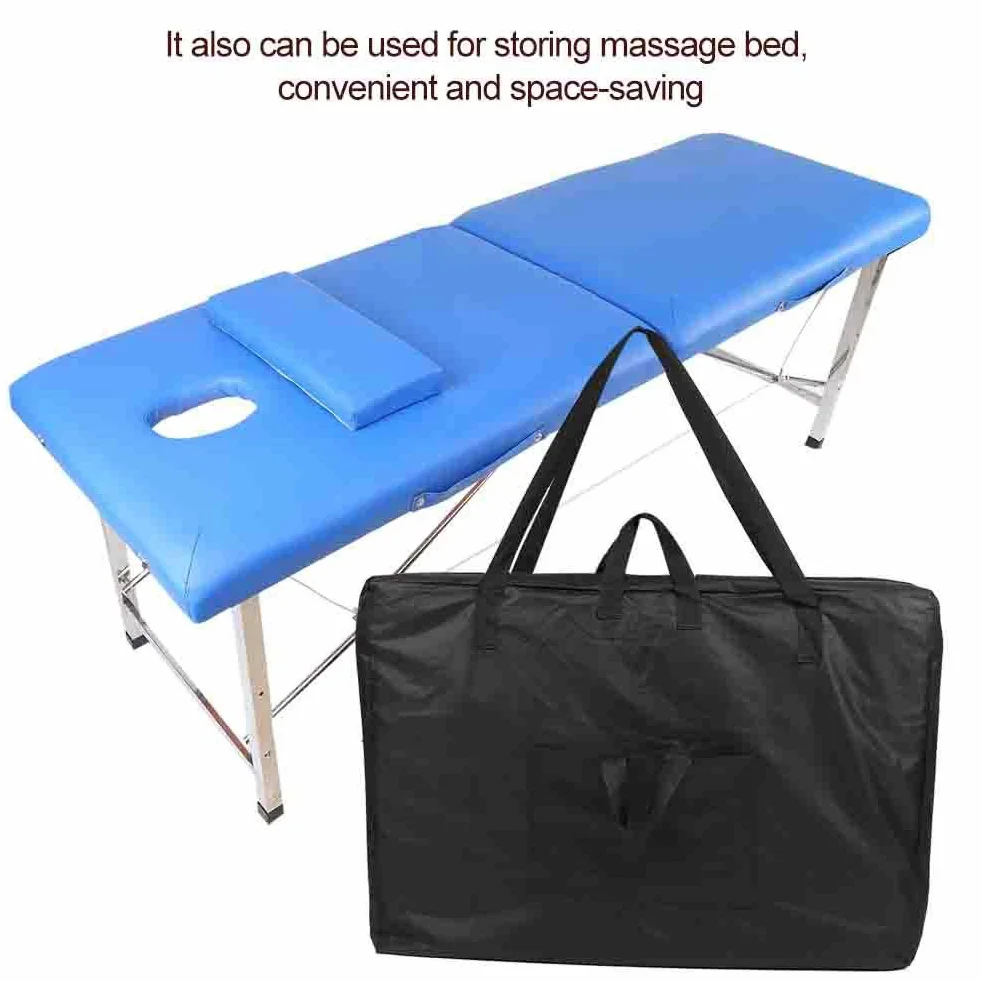 Borsa portaoggetti per lettino da massaggio di grande capacità, Borsa per lettino da massaggio professionale, Borsa a tracolla portatile in tela per lettino da spa