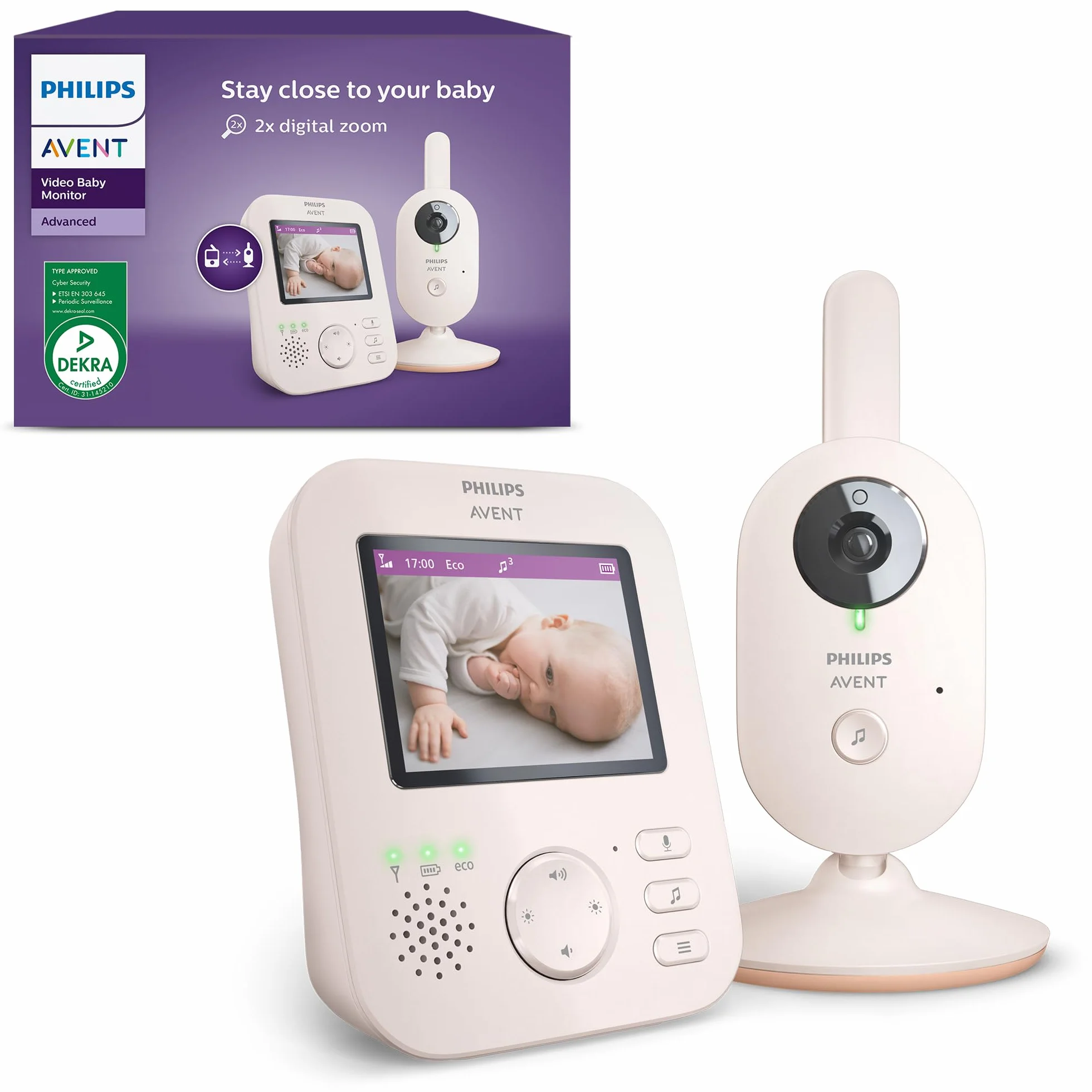Philips Avent SCD881/26 Advanced Video Baby Monitor 2,8" zoom x2 DEKRA