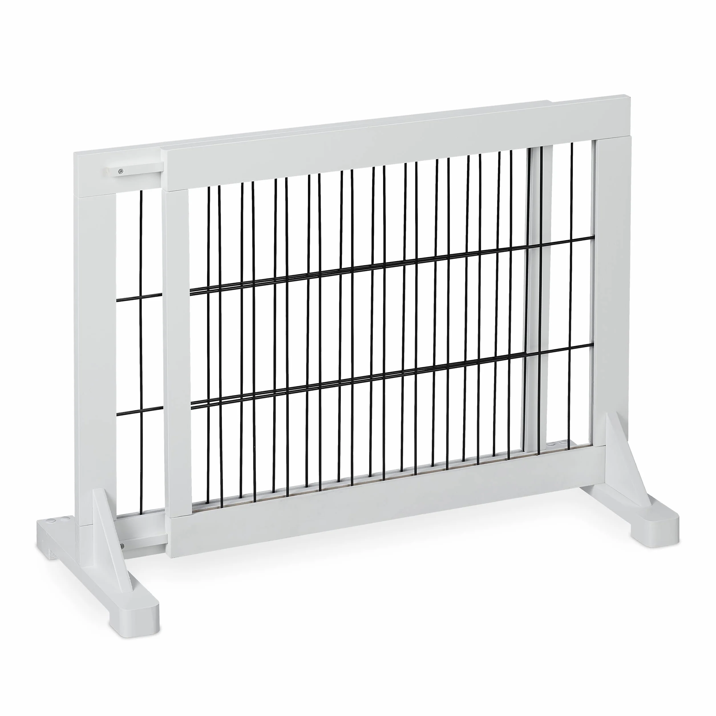 Relaxdays Cancelletto per Bambini, Barriera per Cani e Neonati, Recinzione Scale, Cancellino HxL: 56x70-115 cm, Bianco