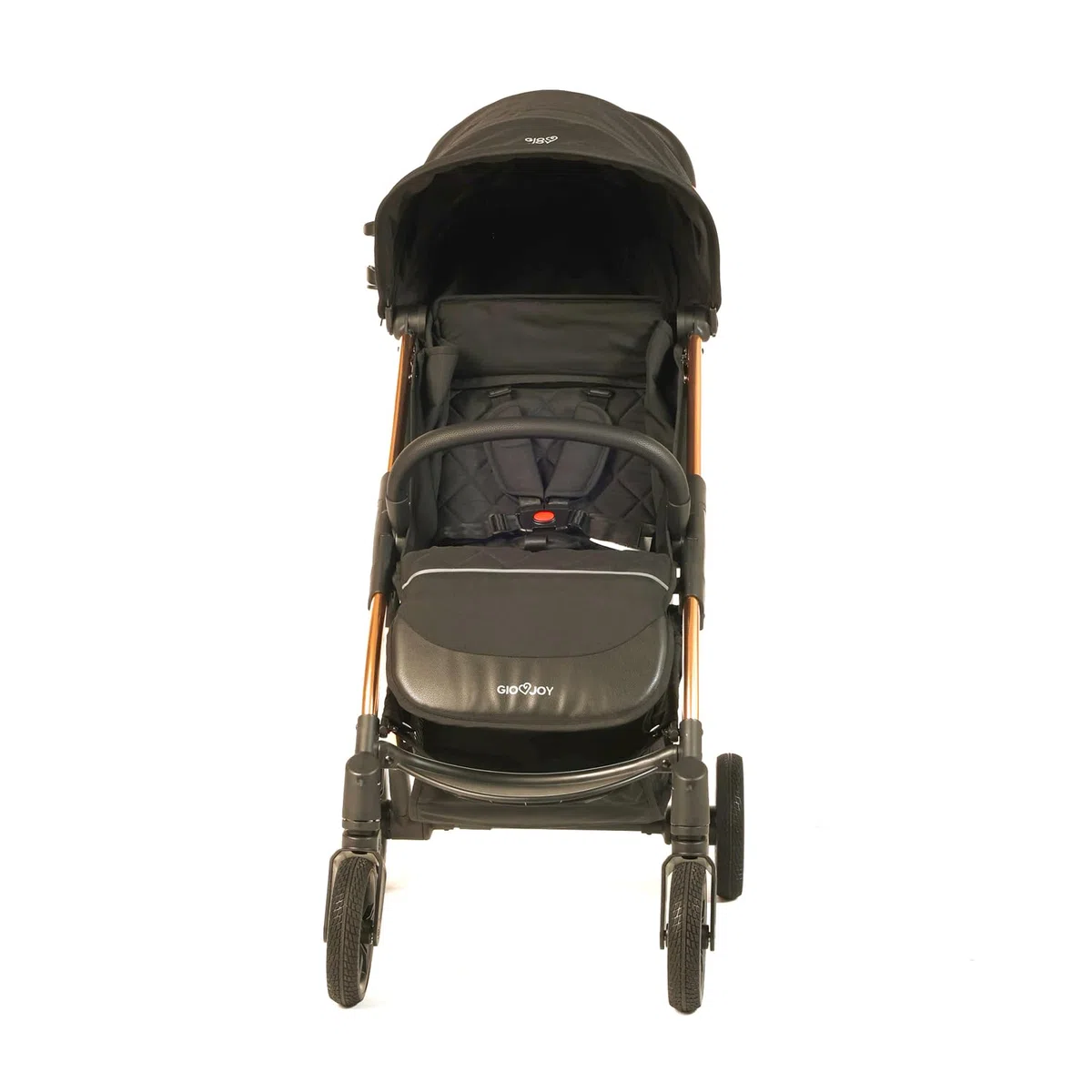 Passeggino G-Moove 0-22 kg. Leggero, Perfetto dalla Nascita - Telaio Rose Gold, Tessuto Nero