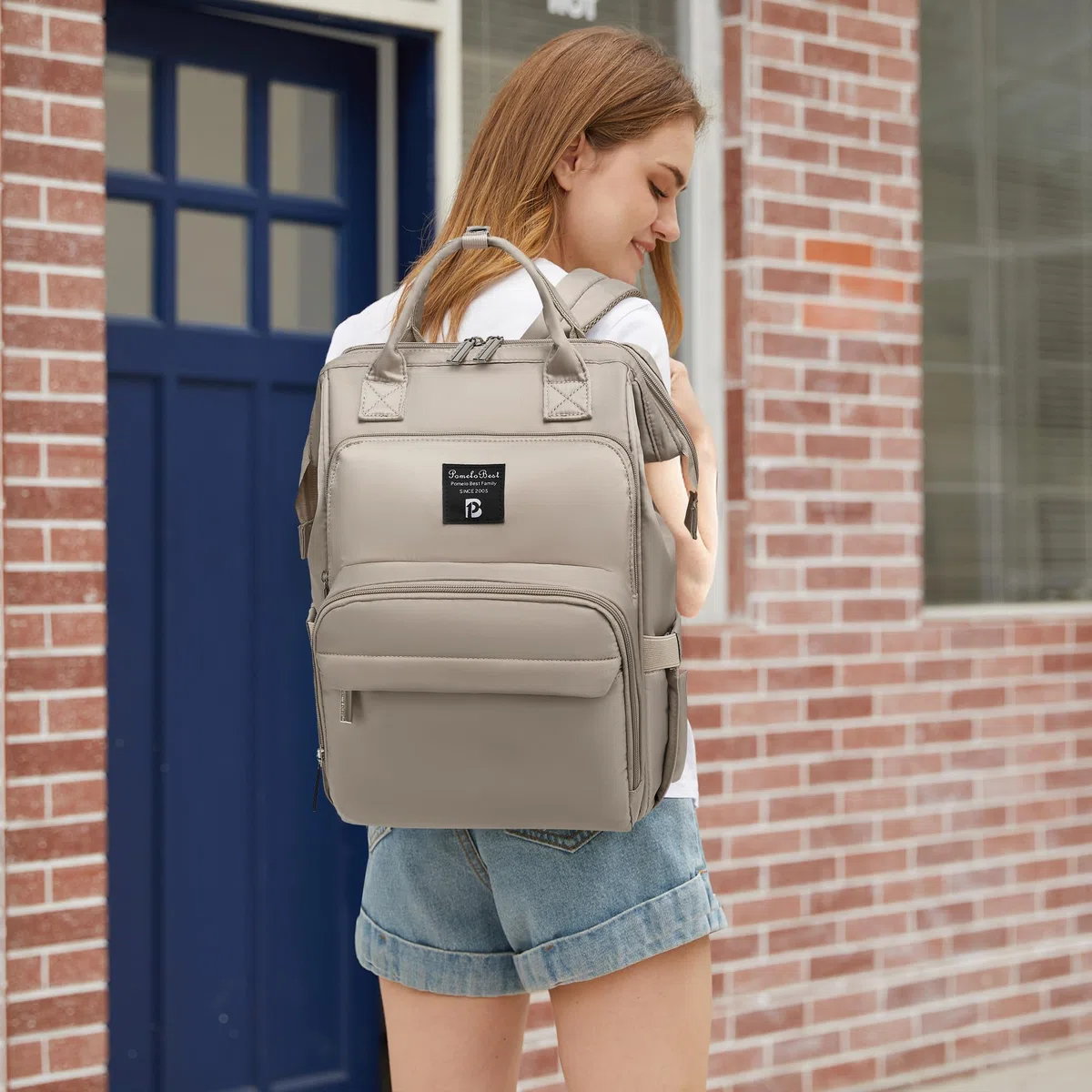 Pomelo Best Zaino Fasciatoio per Bambini con Fasciatoio Impermeabile Grande Capacità Borsa Passeggino per Viaggi - Serie Macaron