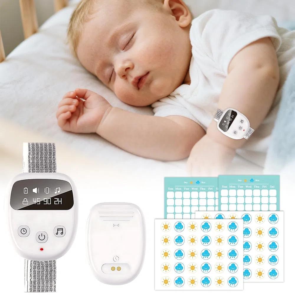 Allarme Wireless per la Pipì, Allarme Pee Ricaricabile, AllarmeWireless per Bambini con Telecomando, 3 Modalità Promemoria, 2 Suonerie, Ricarica USB, Timer, per Bambini, Anziani e Adulti