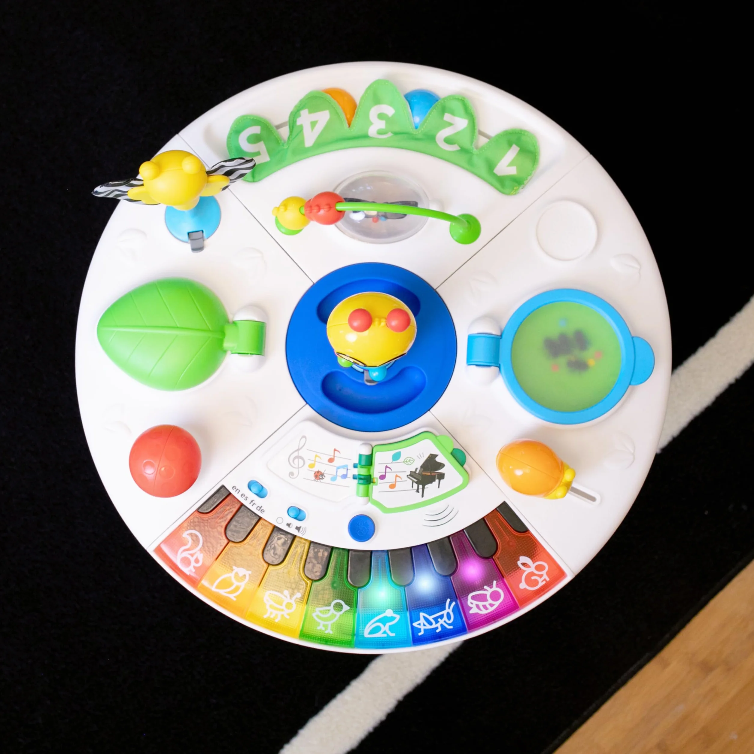 Baby Einstein Around We Grow Centro Attività e Tavolo Girello Evolutivo Multilingue, Sedile Girevole 360°, Altezza Regolabile, dai 6 Mesi+