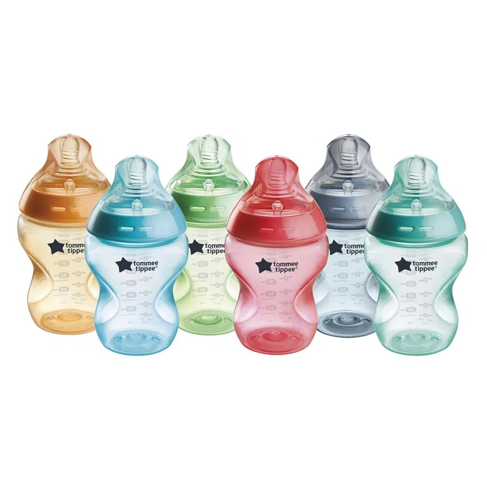 Tommee Tippee biberon anti-colica Natural Start 260ml, con tettarella simile al seno materno, valvola anti-colica, autosterilizzante, 6 pezzi