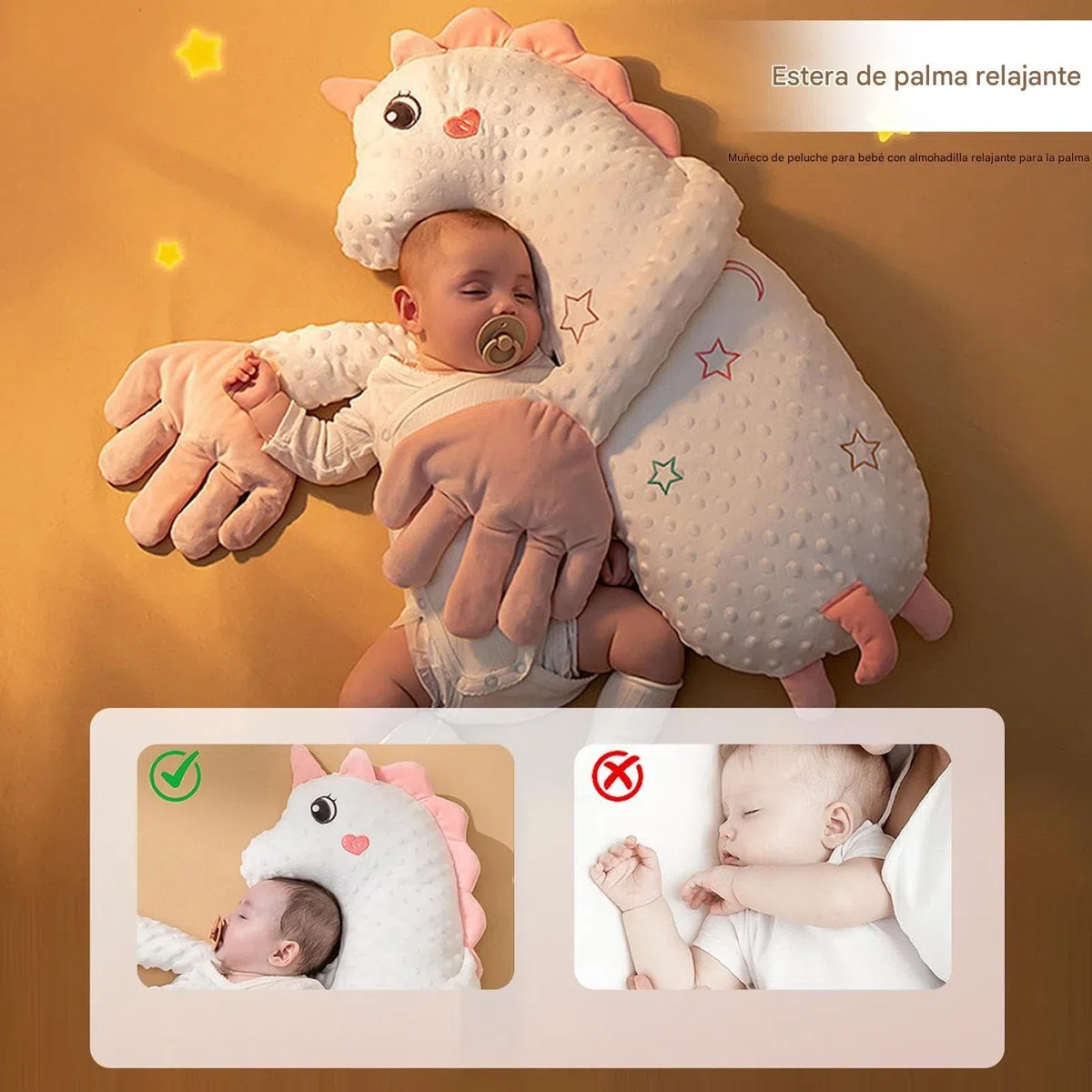 Dorme Del Bambino Sachulta, Amico Dormire Per Il Bambino - Palm Patting Electric Ripe Animal Sleep Sooths - Bambola Calmante, Telecomando, Velocità Regolabile Per Smart Automatico Calmante Ca