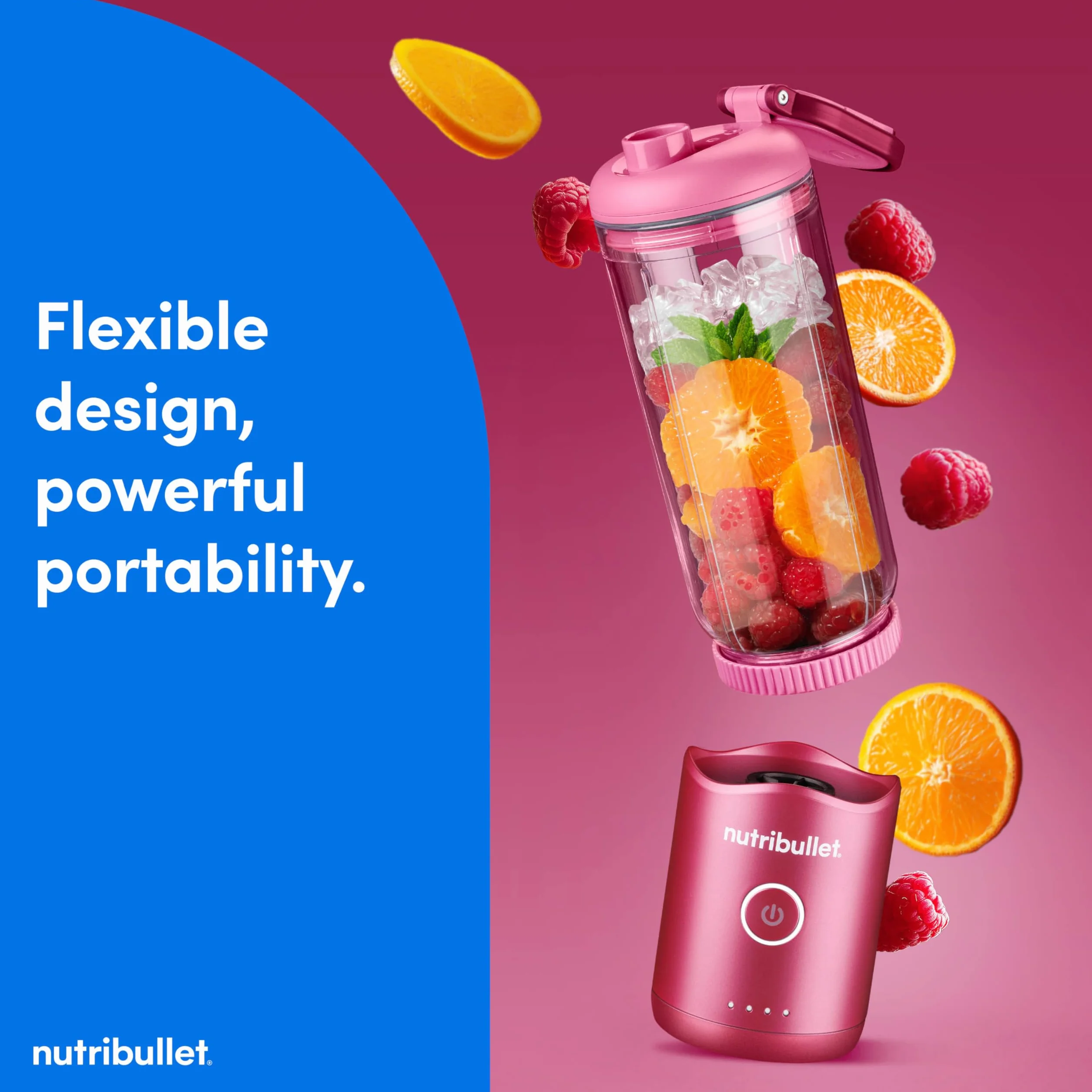 Nutribullet Flex Frullatore portatile NBPB50200WC, Rosso rubino