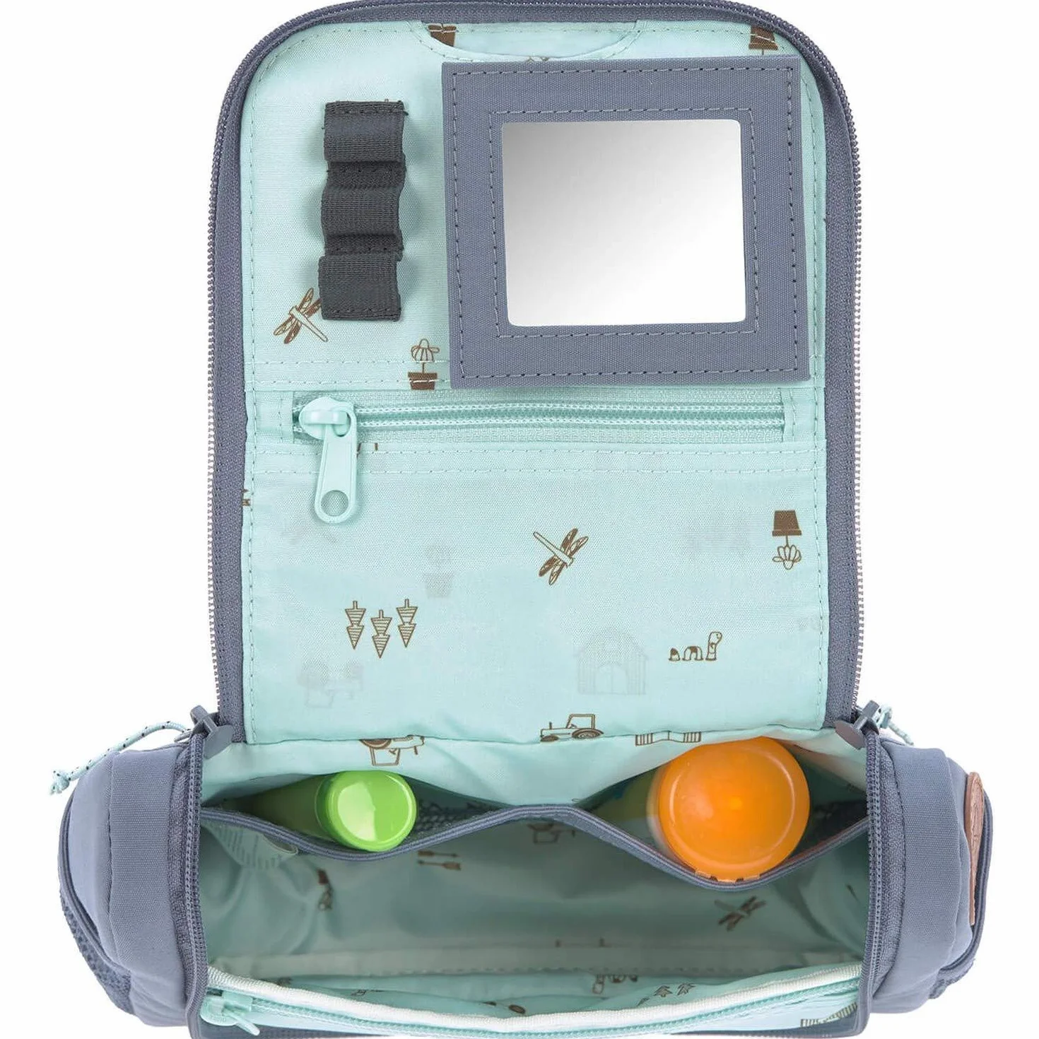 LÄSSIG Borsa lavaggio bambini appendere 20 cm Mini Washbag Adventure Tractor