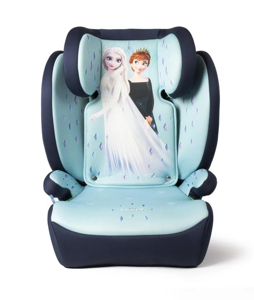 Disney Frozen i-Size, Seggiolino auto bambini 15-36 kg (3,5-12 anni), 100-150 cm, Gruppo 2/3, si installa con cintura a 3 punti, azzurro