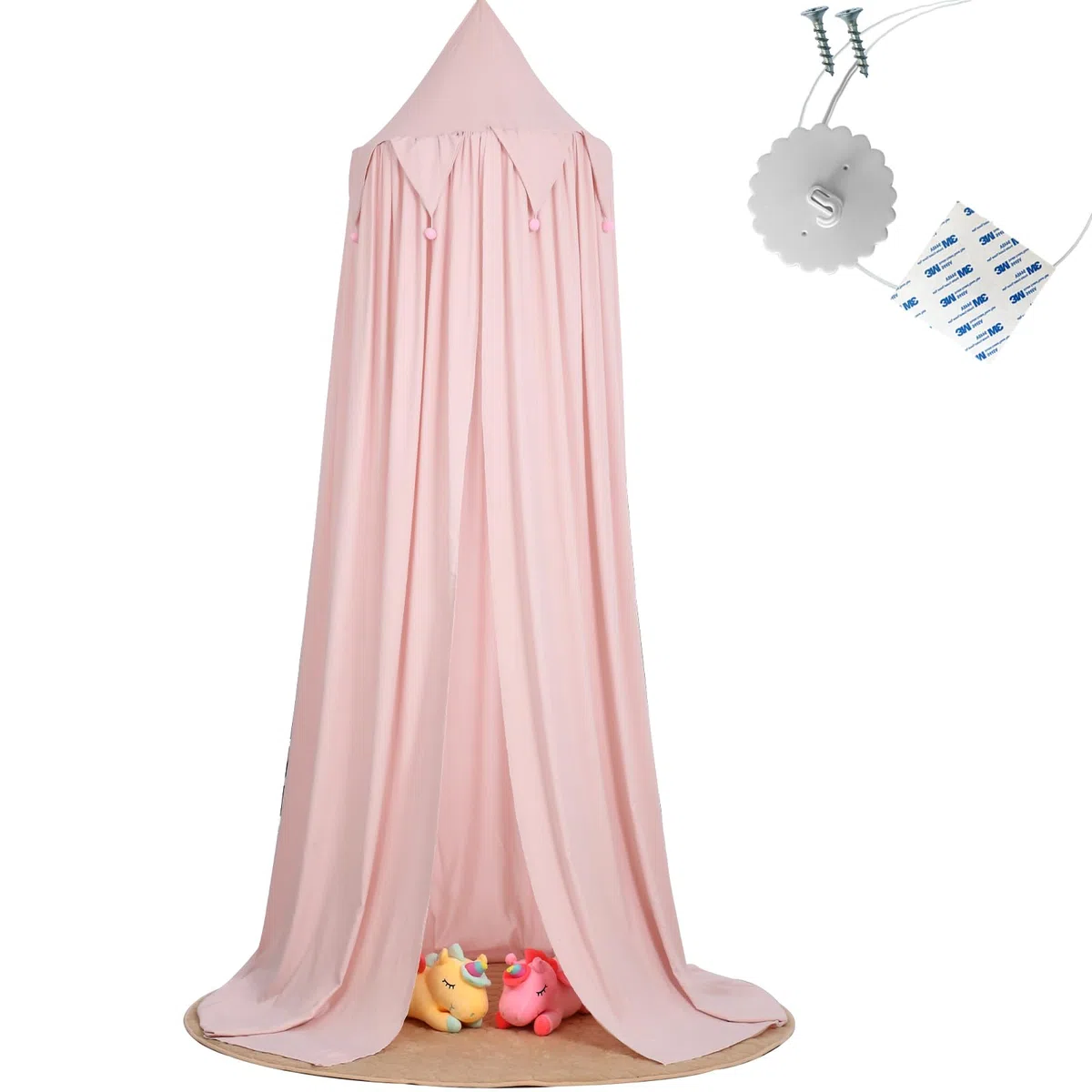 Baldacchino per Letto | Baldacchino per Lettino | Idea Regalo per Piccole Principesse | Accessori per Spazio Relax, Progetti di Cameretta, Rifugio per Avventure, Una Tana (Rosa)