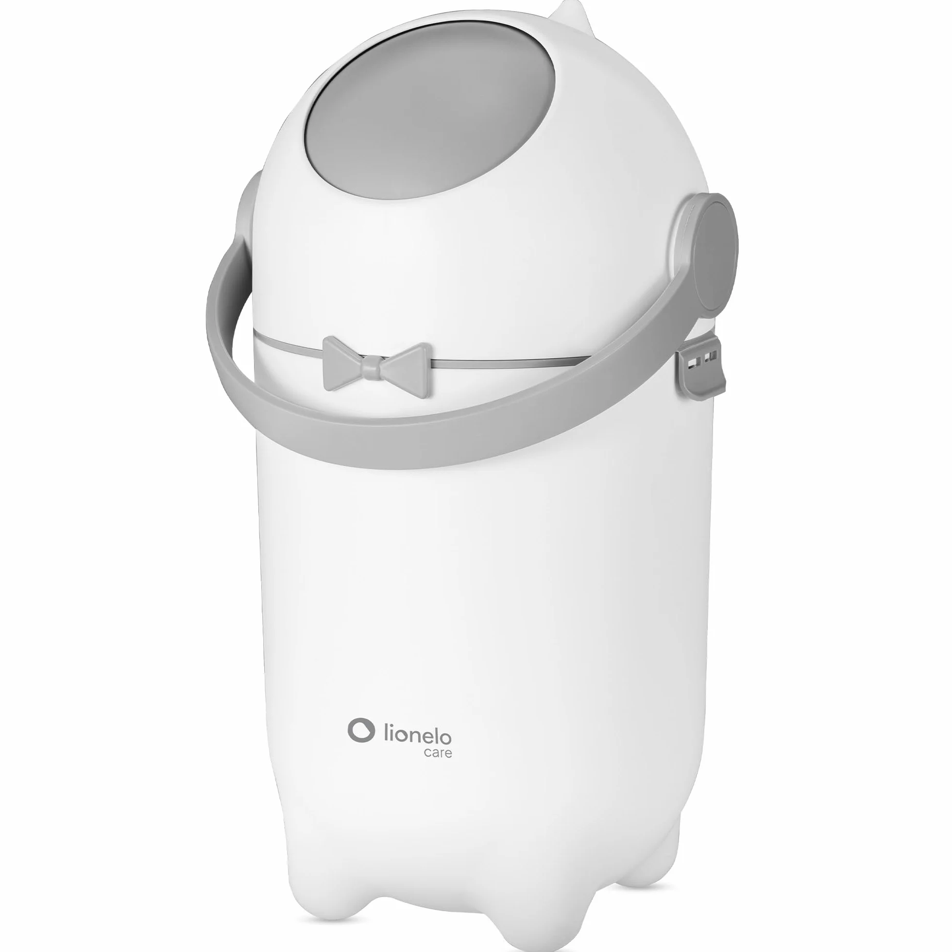 lionelo PUREBIN Mangiapannolini Universale che non lascia uscire gli odori, per sacchetti universali senza ricariche costose, bidone pannolini per neonati, uso con una mano, 10 l (Bianco)