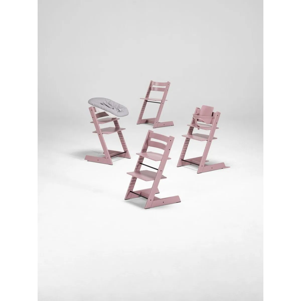 Sedia Tripp Trapp di Stokke, Mauve - Sedia evolutiva e interamente regolabile per neonati, bambini e adulti - Comoda, confortevole ed ergonomica