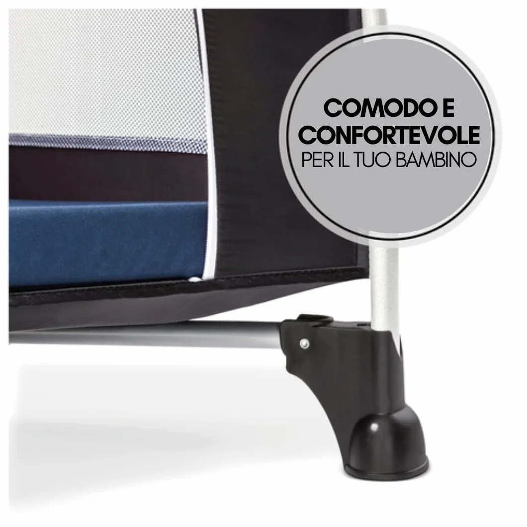 hauck Sleeper Materassino da Viaggio Pieghevole 120 x 60 x 5 cm, Navy | Con borsa di trasporto, compatibili con vari lettini da viaggio hauck come Sleep N Easyfold o Dream N Play Plus