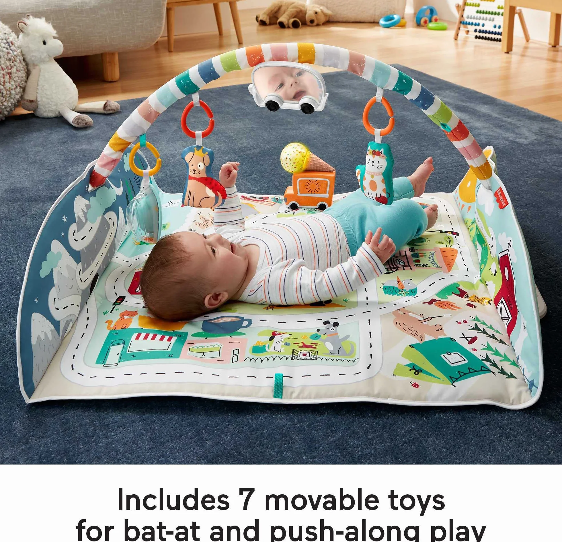 Fisher-Price Palestrina Gigante della Città 2 in 1 con Musica Luci e 7 Giochini Giocattolo per Neonati 0+ Mesi GJD41