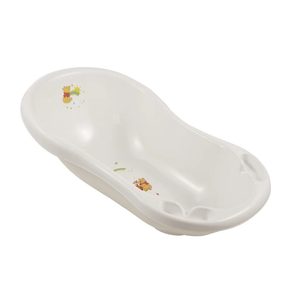keeeper Winnie Ergonomische Babywanne mit Stöpsel, Ab 0 bis ca. 12 Monate, 84 cm, Maria, Weiß