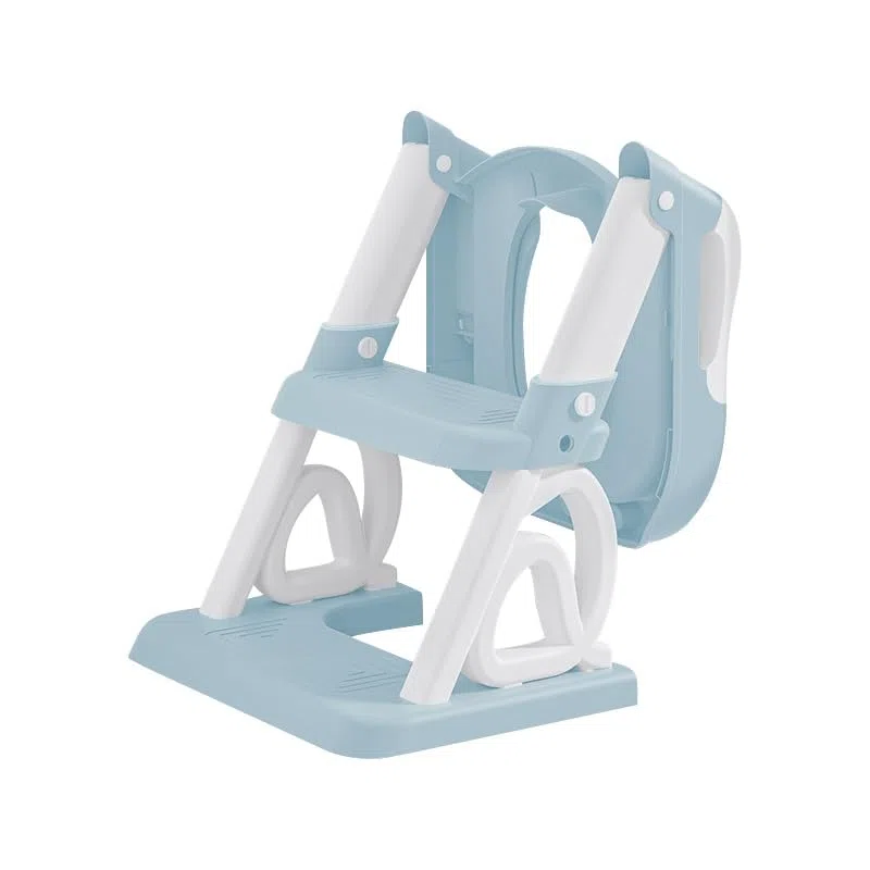 Riduttore WC per bambini, rialzo WC per bambini, per ragazzi e ragazze, adattatore WC per bambini con cuscino, antischizzi e antiscivolo, PVC (blu)
