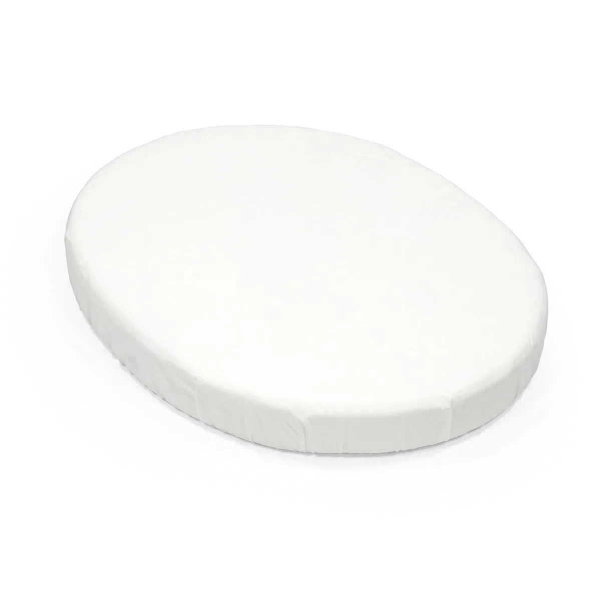 Stokke Lenzuolo sotto Sleepi Mini, Bianco - Morbide lenzuola per sogni dolcissimi - Per il materasso ovale Sleepi Mini - Sicuro, elegante e lavabile - 100% morbido percalle di cotone