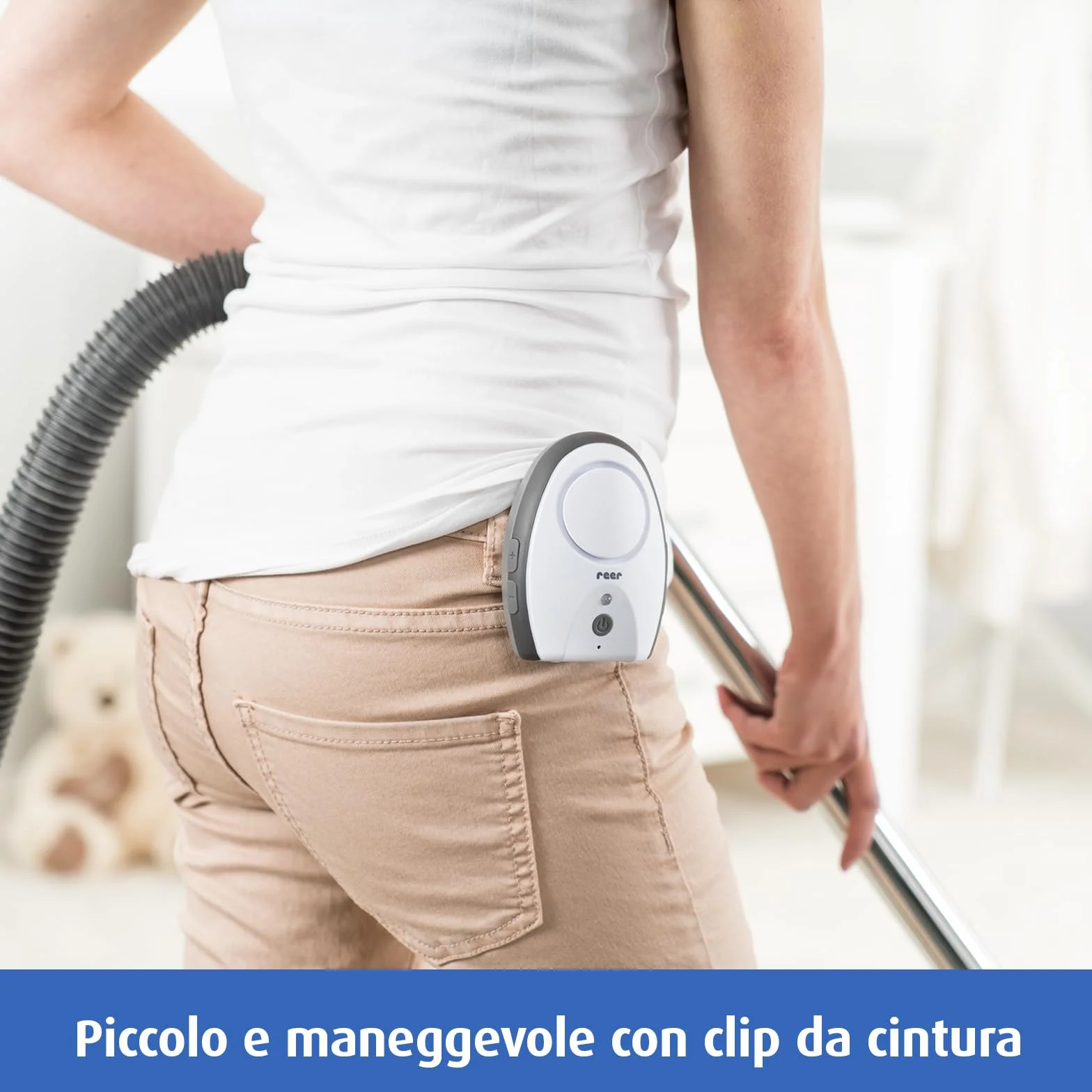Reer Baby Monitor Digitale 50040 Neo — a Prova di Bug, Basse Radiazioni, Portata 250 m