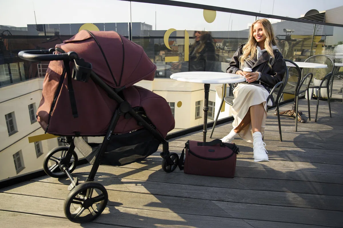 Il passeggino MoMi CLARA a partire da 6 mesi, fino a 22 kg di peso corporeo, cinture di sicurezza a 5 punti, coprigambe, portabicchieri, cestino per la spesa, borsa, zanzariera, telo parapioggia