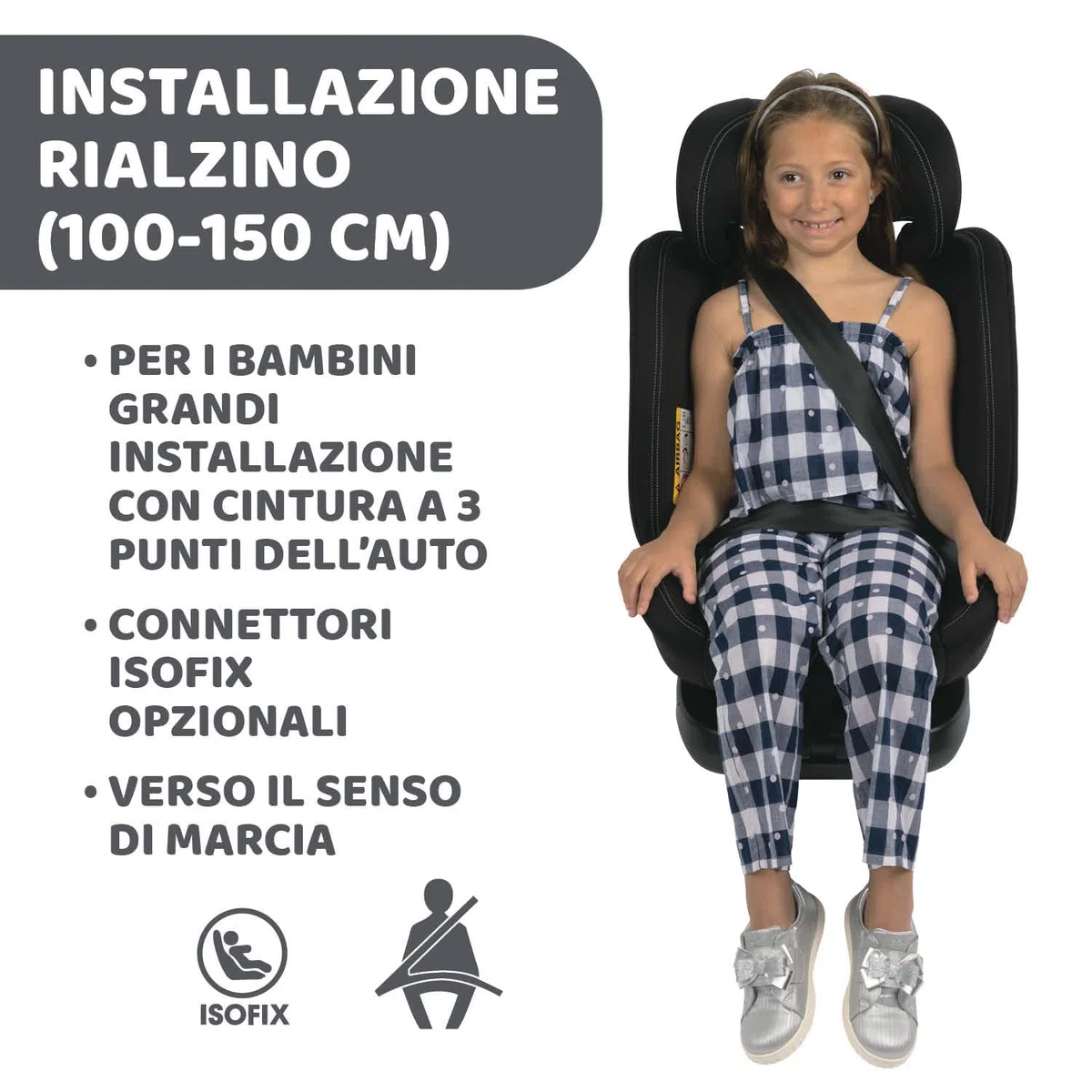 Chicco Unico Evo I-Size, Seggiolino Auto 0-36 Kg, omologato ECE R129/03, Isofix Girevole A 360° E Reclinabile, Gruppo 0+/1/2/3 Da 0 A 12 Anni