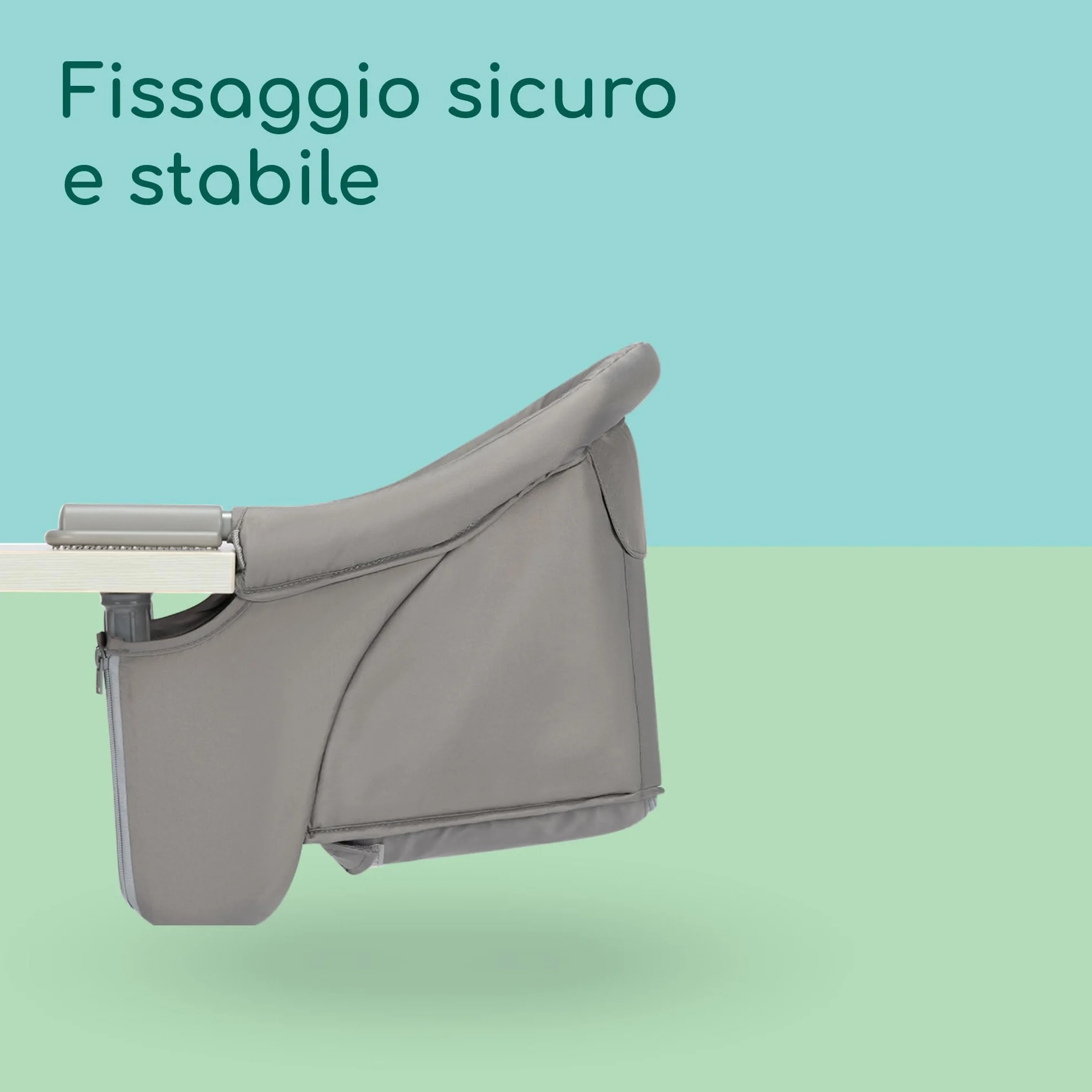 Bebeconfort Malva Seggiolino da Tavolo Pieghevole per Bambini 6 Mesi-3 Anni 15kg Mineral Grey