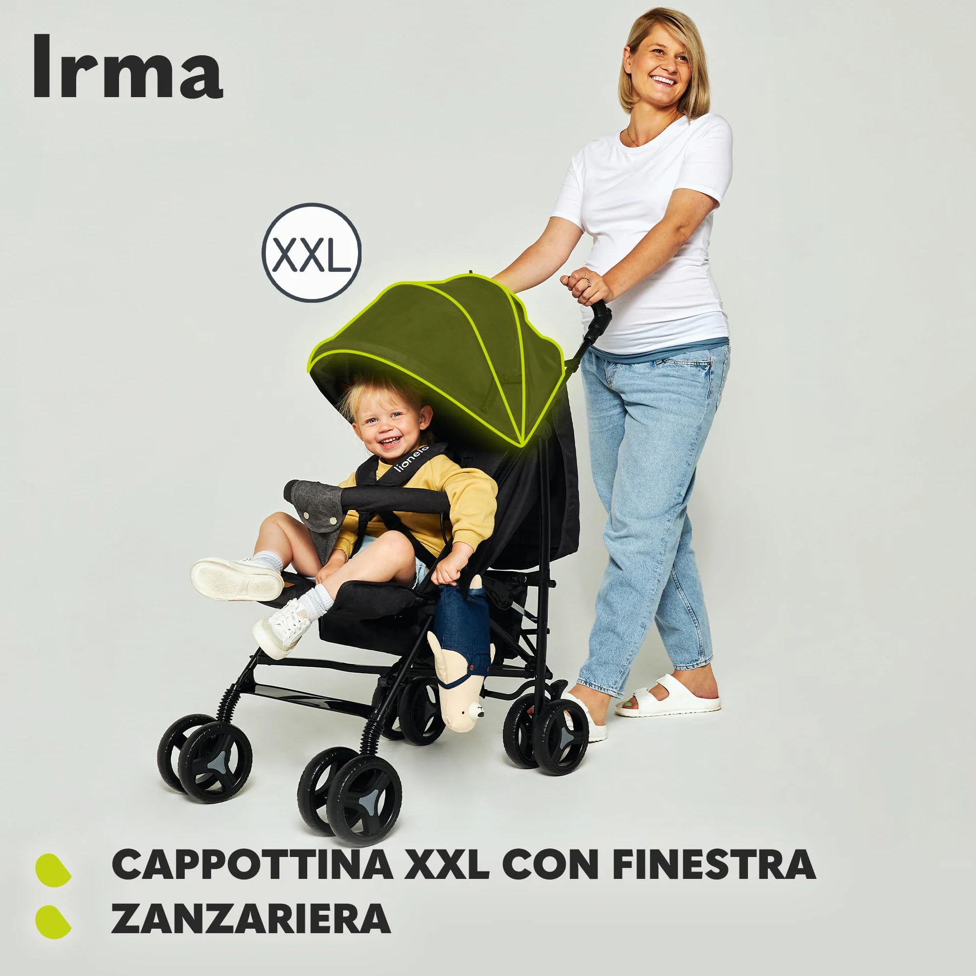 LIONELO Irma Passeggino Leggero Pieghevole Compatto per Bambini 6 Mesi 3 Anni