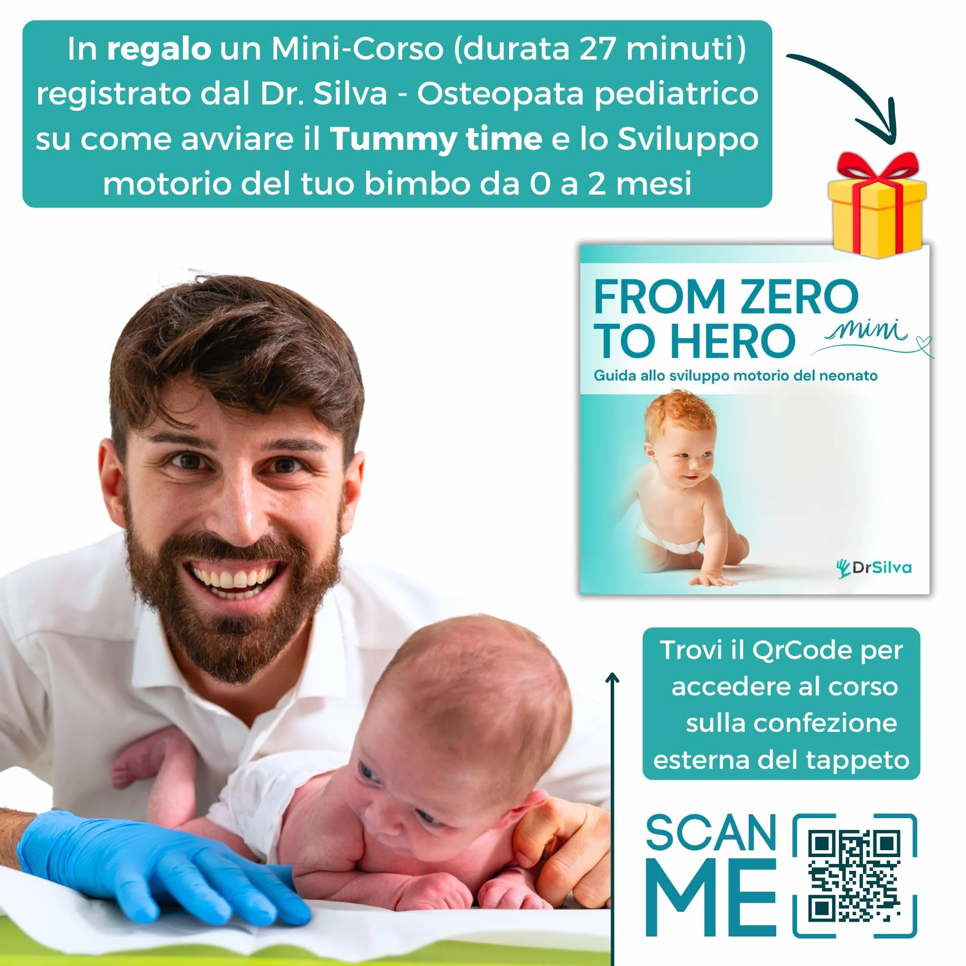 DR-SILVA Tappeto Gioco per lo Sviluppo Motorio di Bambini e Neonato. Sicuro, Atossico, Spessore 1,5 cm, Grande 200x150 cm, Pieghevole, Portatile, Anti-Scivolo, Lavabile, Morbido e Anti-urto.