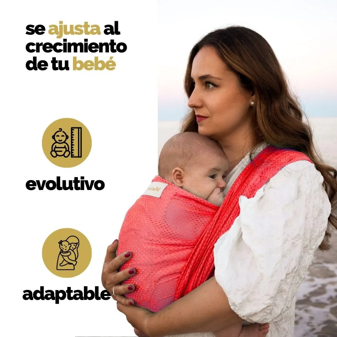 Amarsupiel | Fascia portabebe acquatico | Ergonomico e sicuro | Tessuto OEKOTEX traspirante | Ideale spiaggia e piscina | marsupio estivo fino a 20 kg