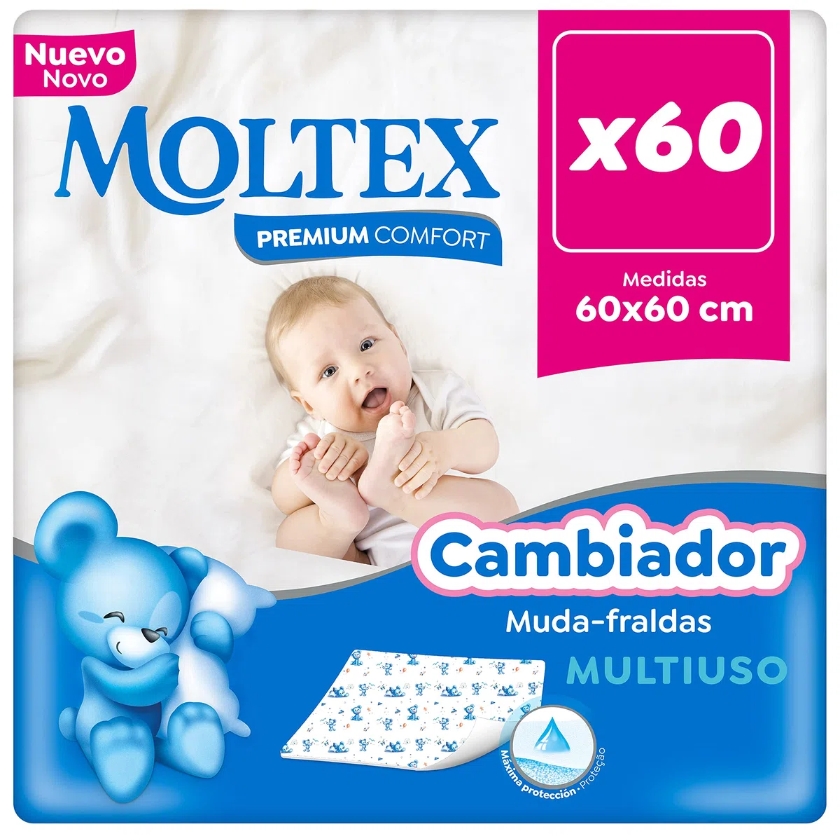 Moltex Premium Comfort Fasciatoio usa e getta, 60 x 60 cm, 60 fasciatoio