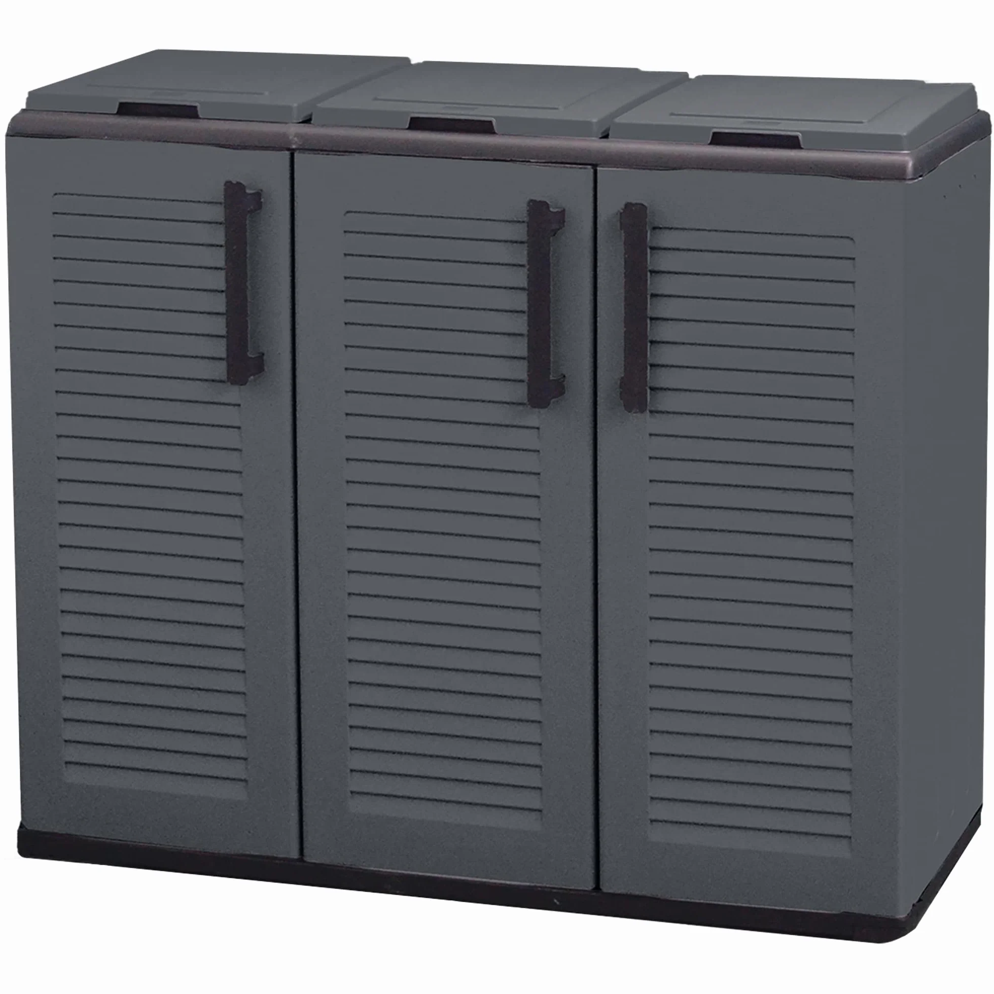 Armadio a Mezza Altezza Polipropilene Eco L 1020 x P370 x H 840 mm Grigio