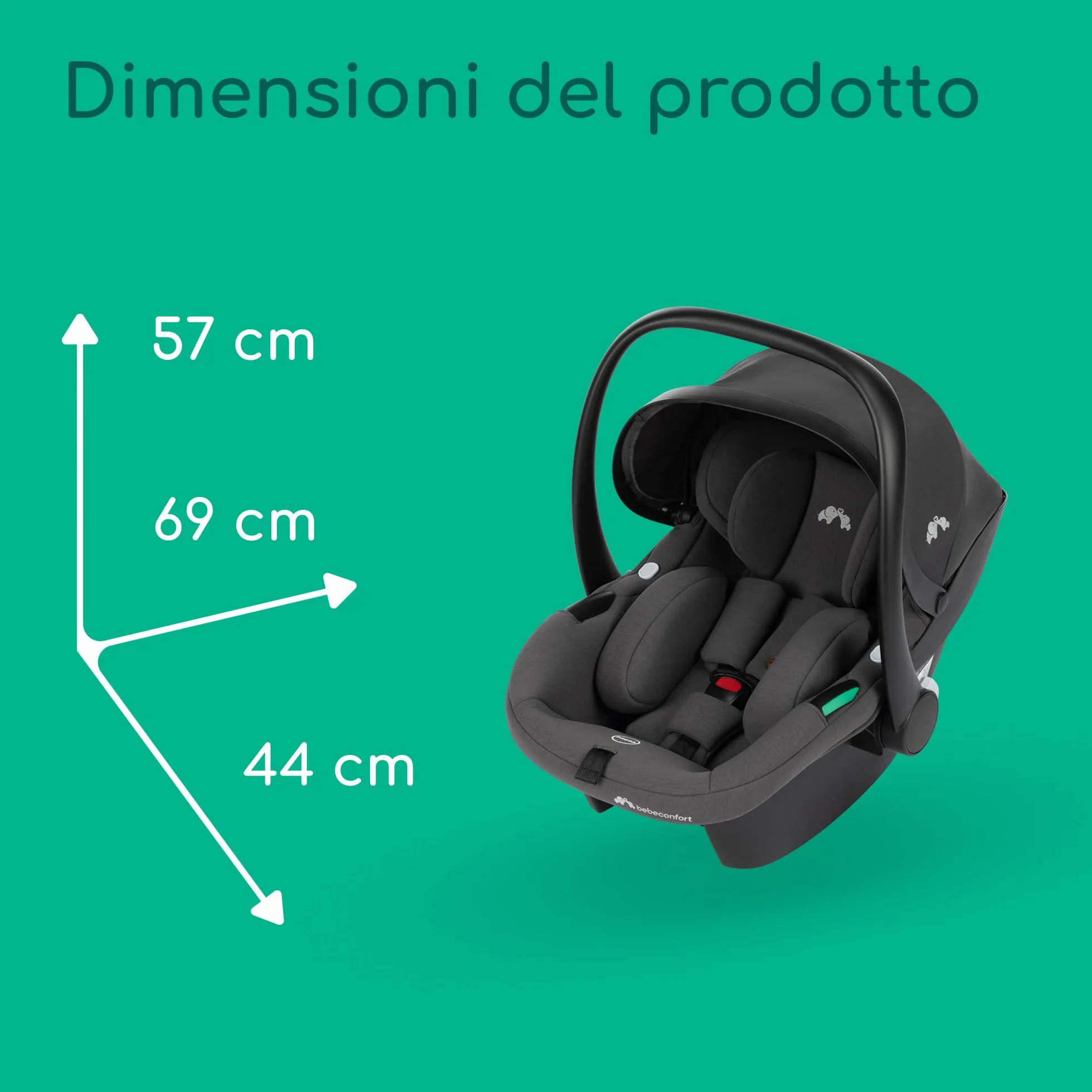 Bebeconfort Luvia Trio Passeggino 3 in 1 0-4 anni 0-22 kg Mineral Graphite