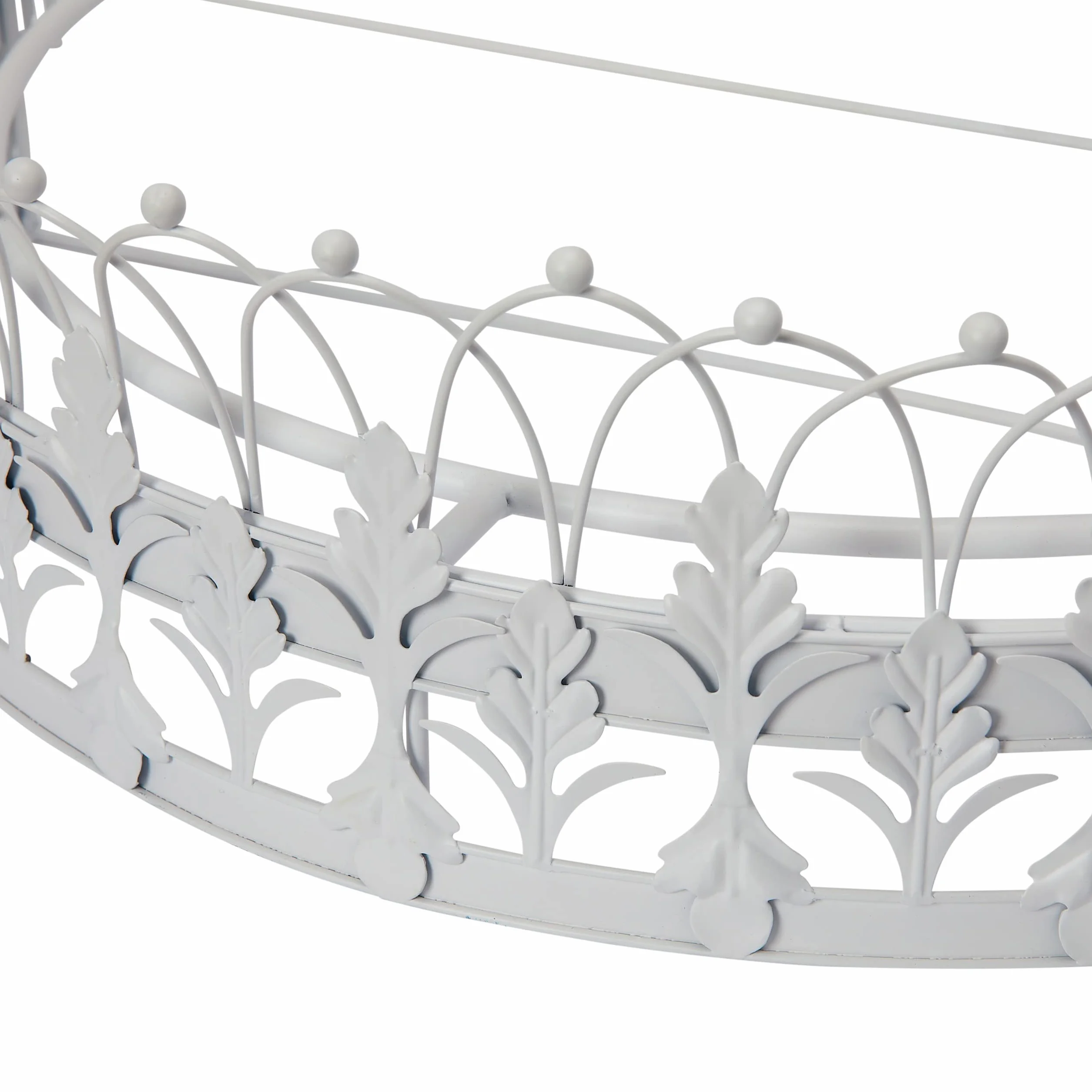 Tenda Decorativa in Metallo Corona Ferro Bianca Creative Co-op