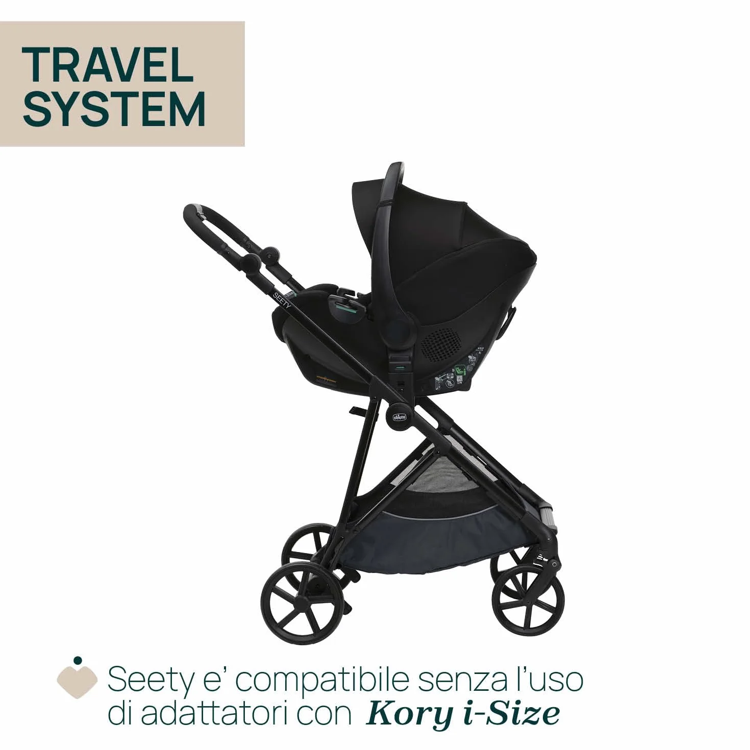 Chicco Passeggino Seety Leggero Compatto 0-4 Anni 22kg Pieghevole Reclinabile