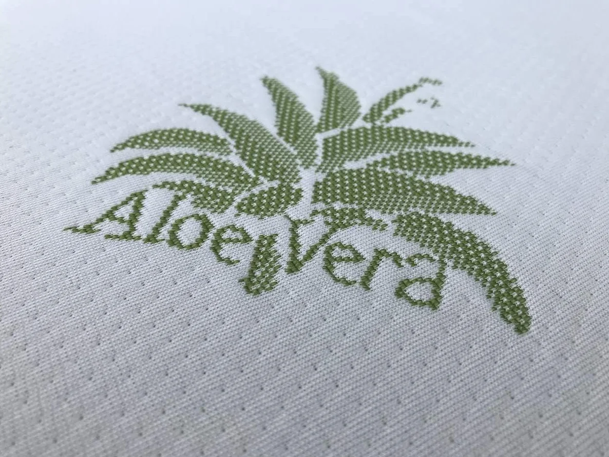 Materasso per Lettino in Aloe Vera 120 x 60 x 10 cm OEKO-TEX CERTIPUR Lavabile Sfoderabile