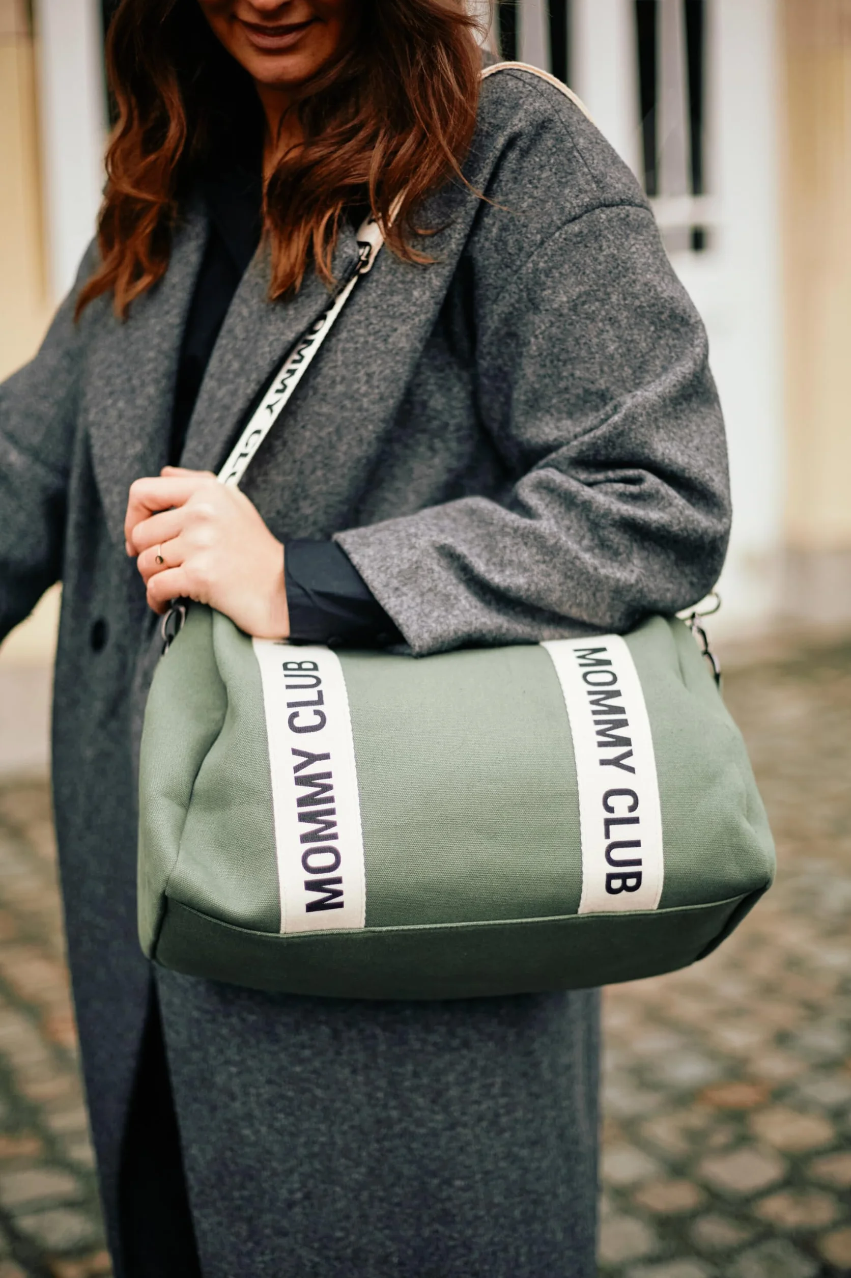 CHILDHOME Mommy Club Signature Borsa fasciatoio 22L Verde Cotone