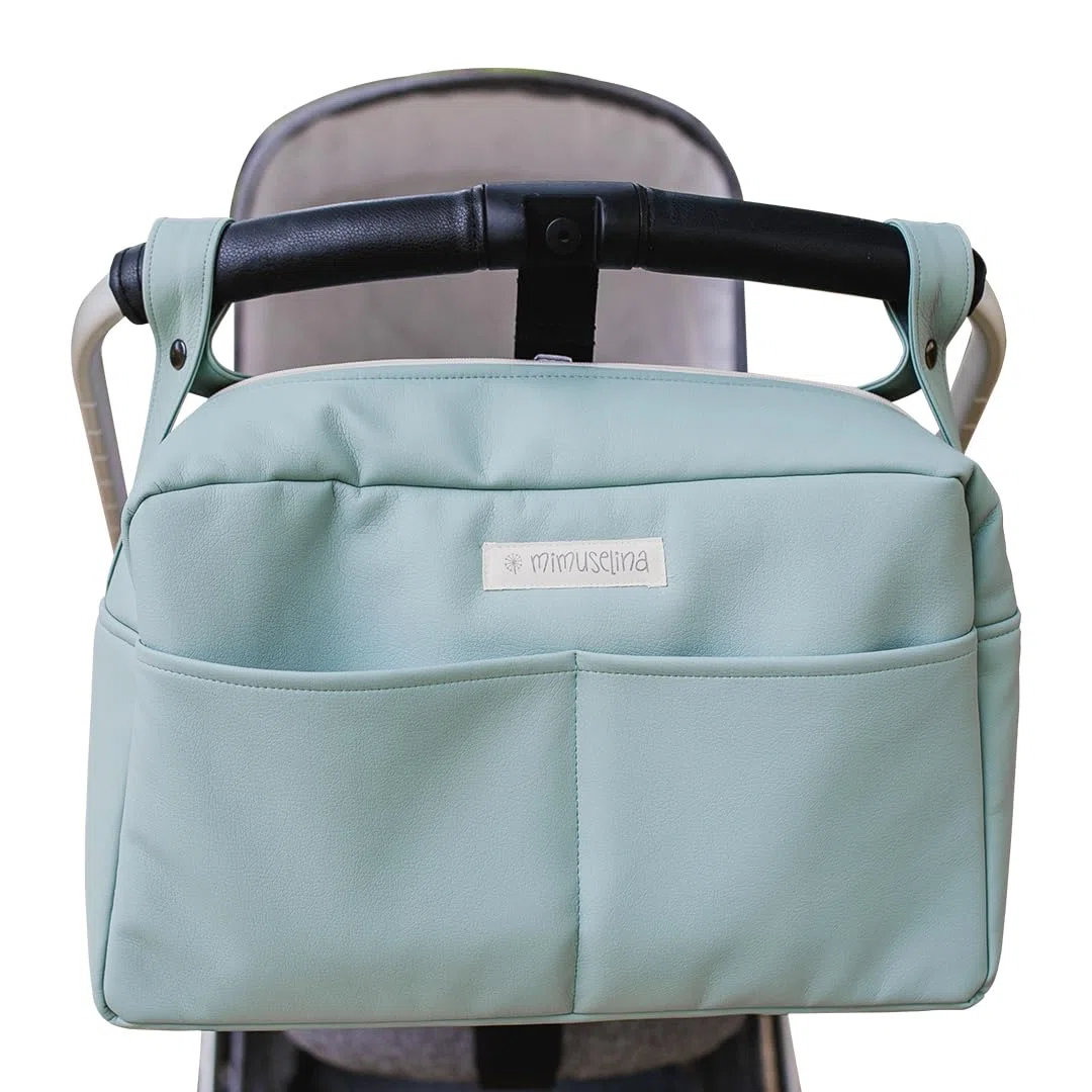 MIMUSELINA Borsa Passeggino Senza Ganci | Borsa per Passeggino Impermeabile e di Grande Capacità con 7 Tasche | Organizzazione Totale e Uso a Spalla | Prodotta in Spagna