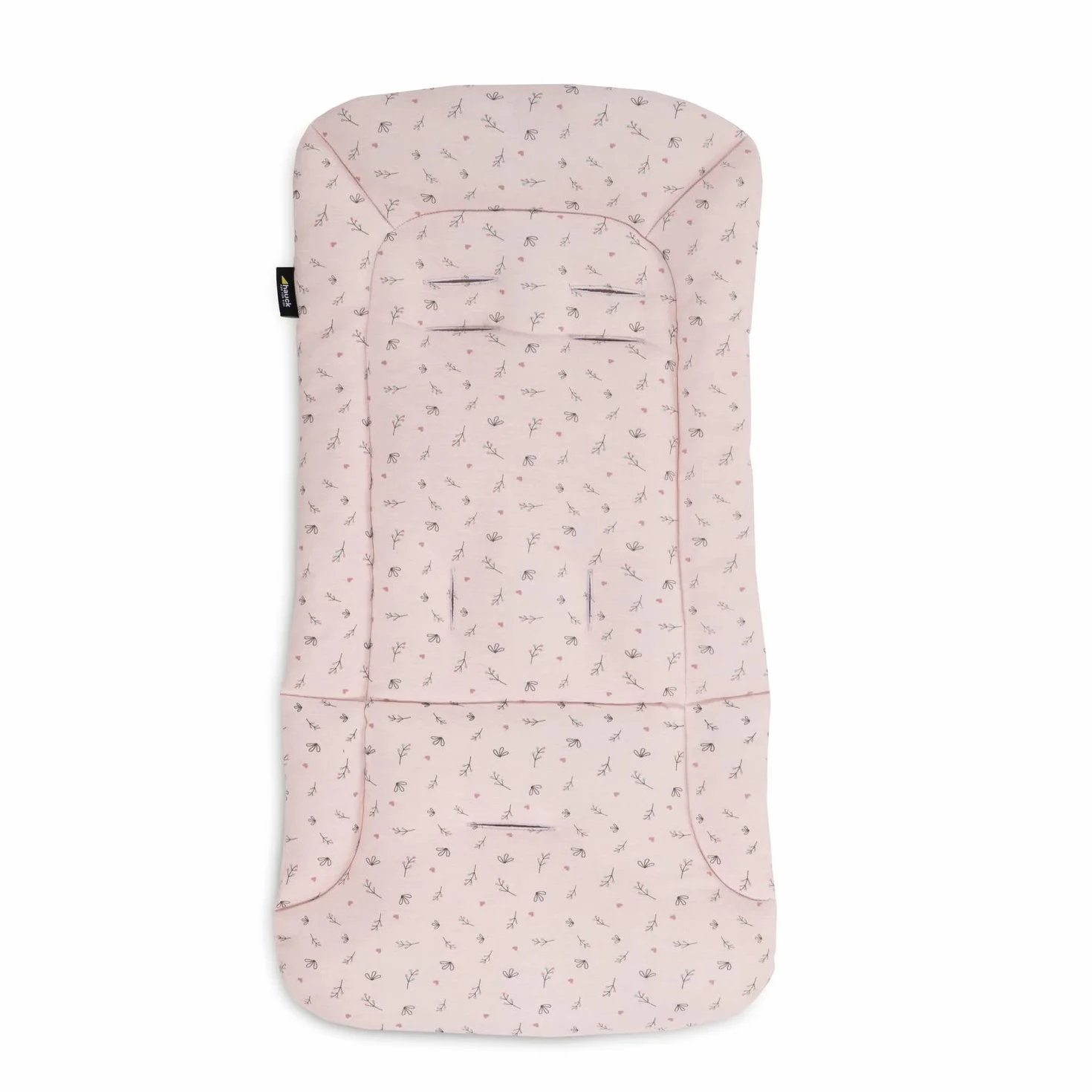 hauck Copriseduta Passeggino e Rimorchio Bici Universale, Fiori Rosa - Protezione Seduta Imbottita, Rivestimento in Cotone, Compatibile con Cintura 5 Punti
